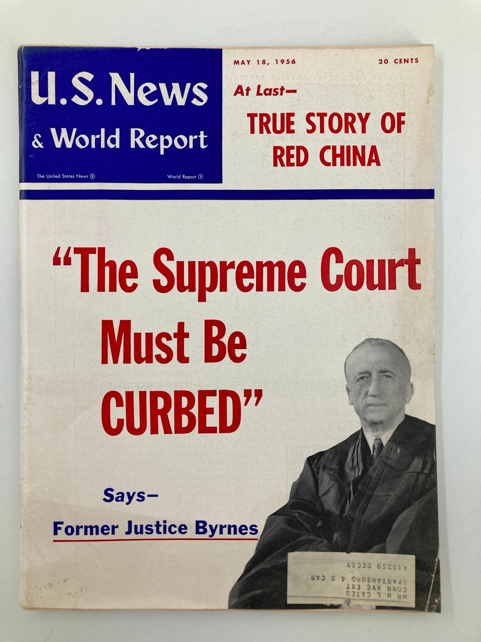 US News & World Report Magazine May 18 1956 At Last True Story of Red China