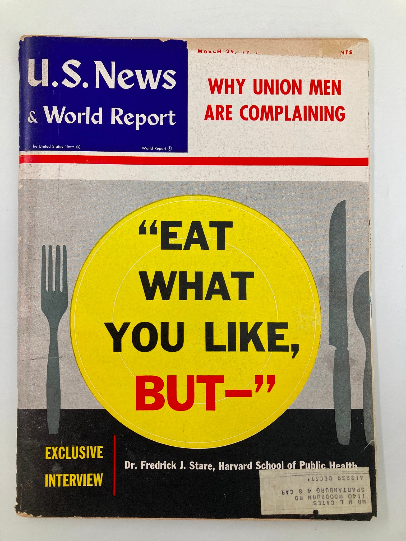 US News & World Report Magazine March 29 1957 Why Union Men Are Complaining