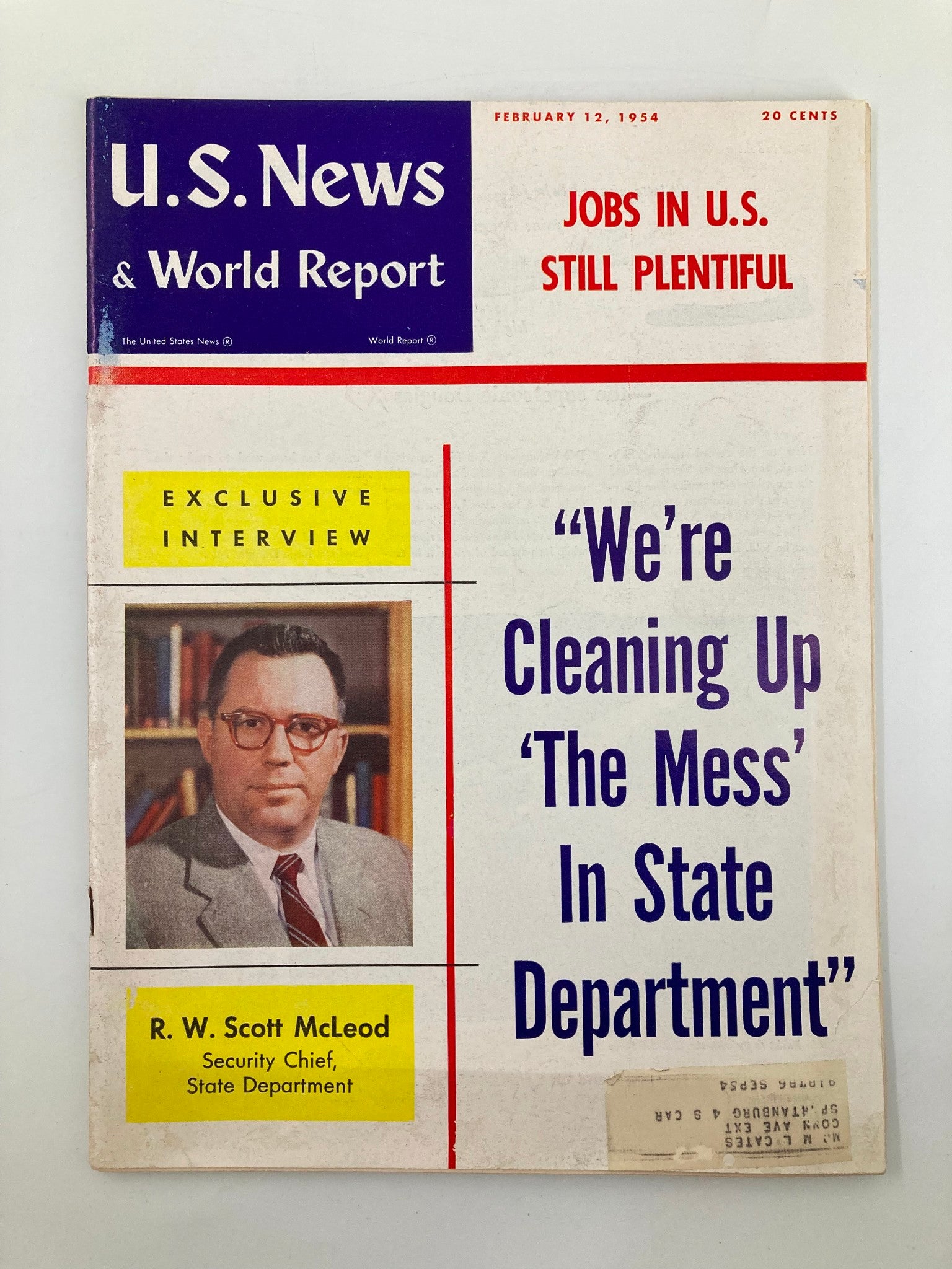 US News & World Report Magazine February 12 1954 Jobs in U.S. Still Plentiful