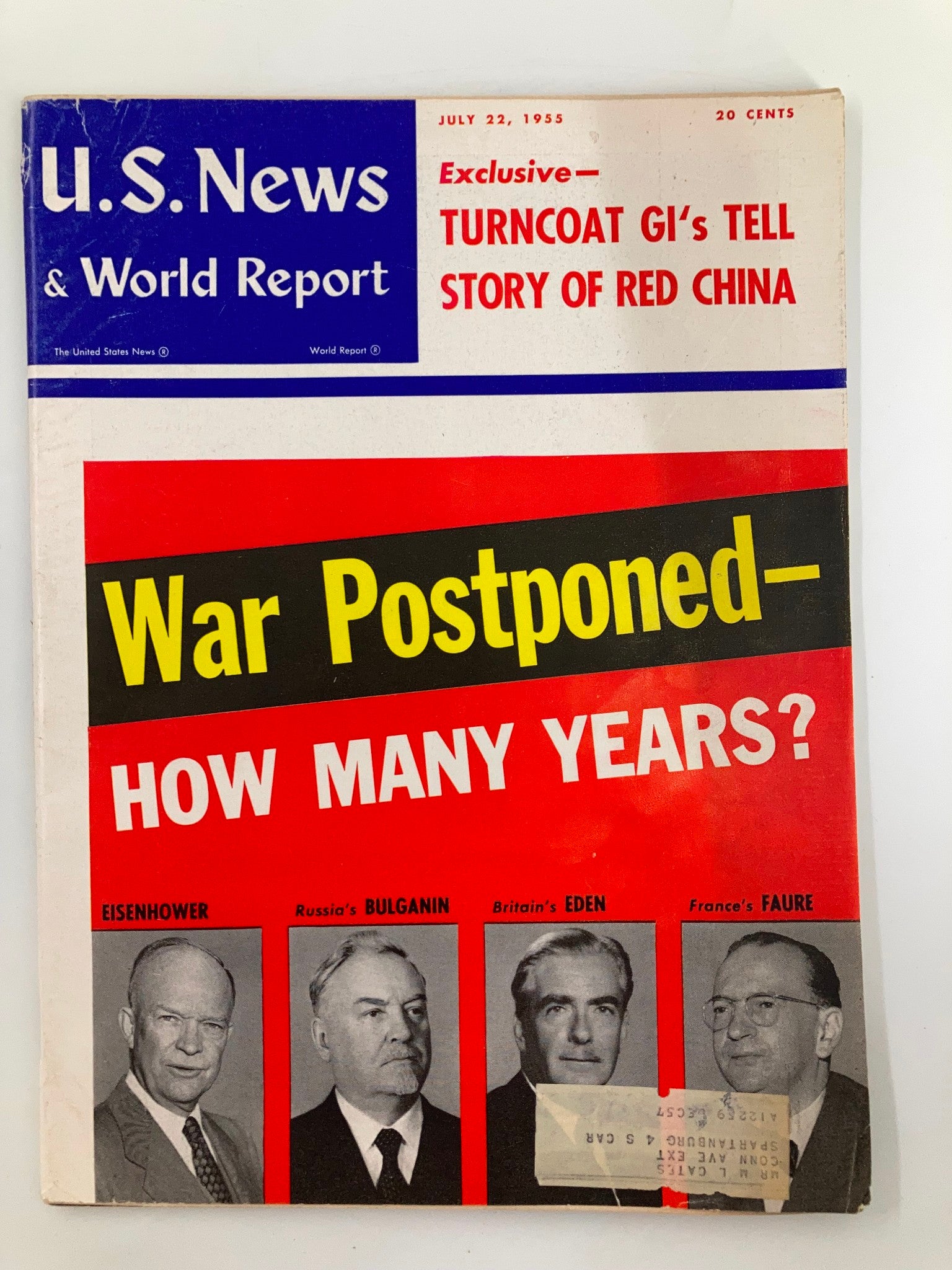 US News & World Report Magazine July 22 1955 Dwight Eisenhower War Postponed