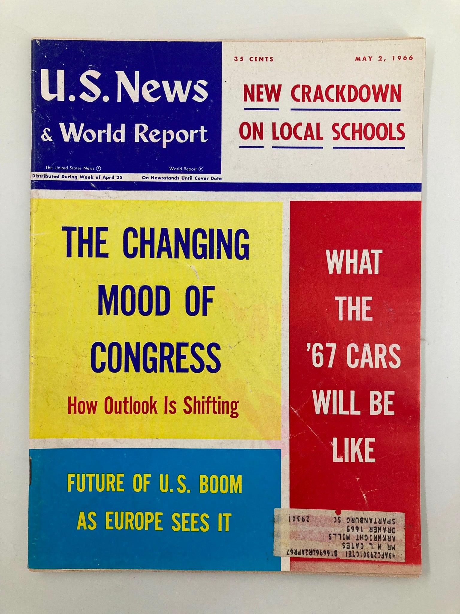 US News & World Report Magazine May 2 1966 The Changing Mood of Congress