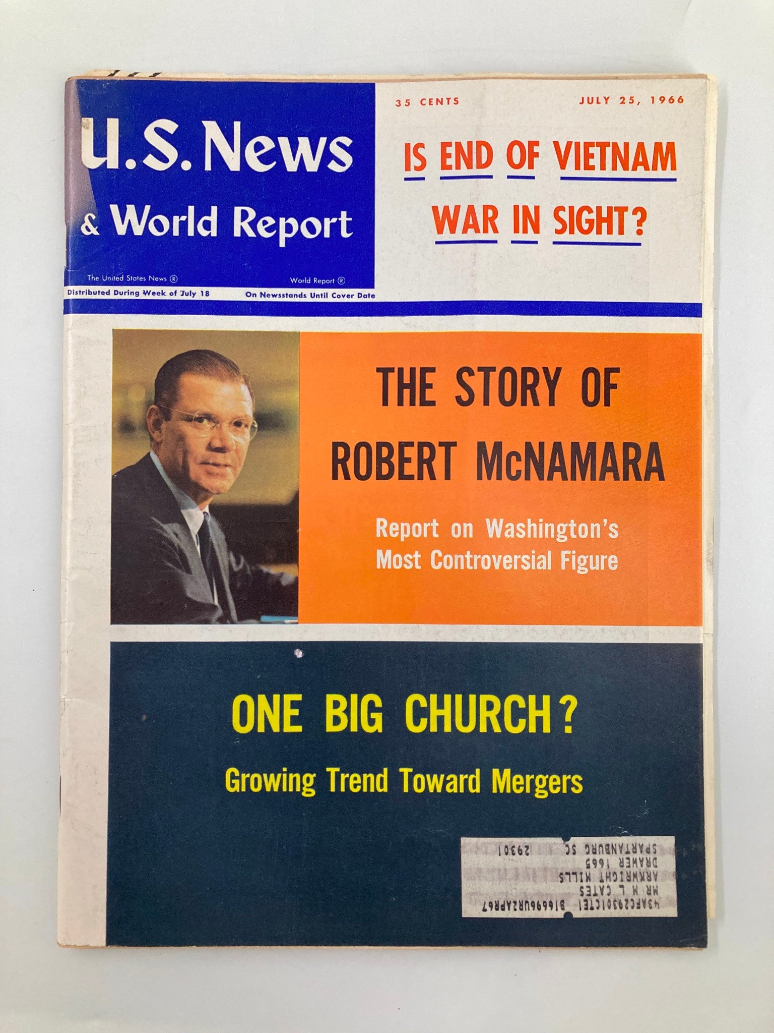 US News & World Report Magazine July 25 1966 The Story of Robert McNamara