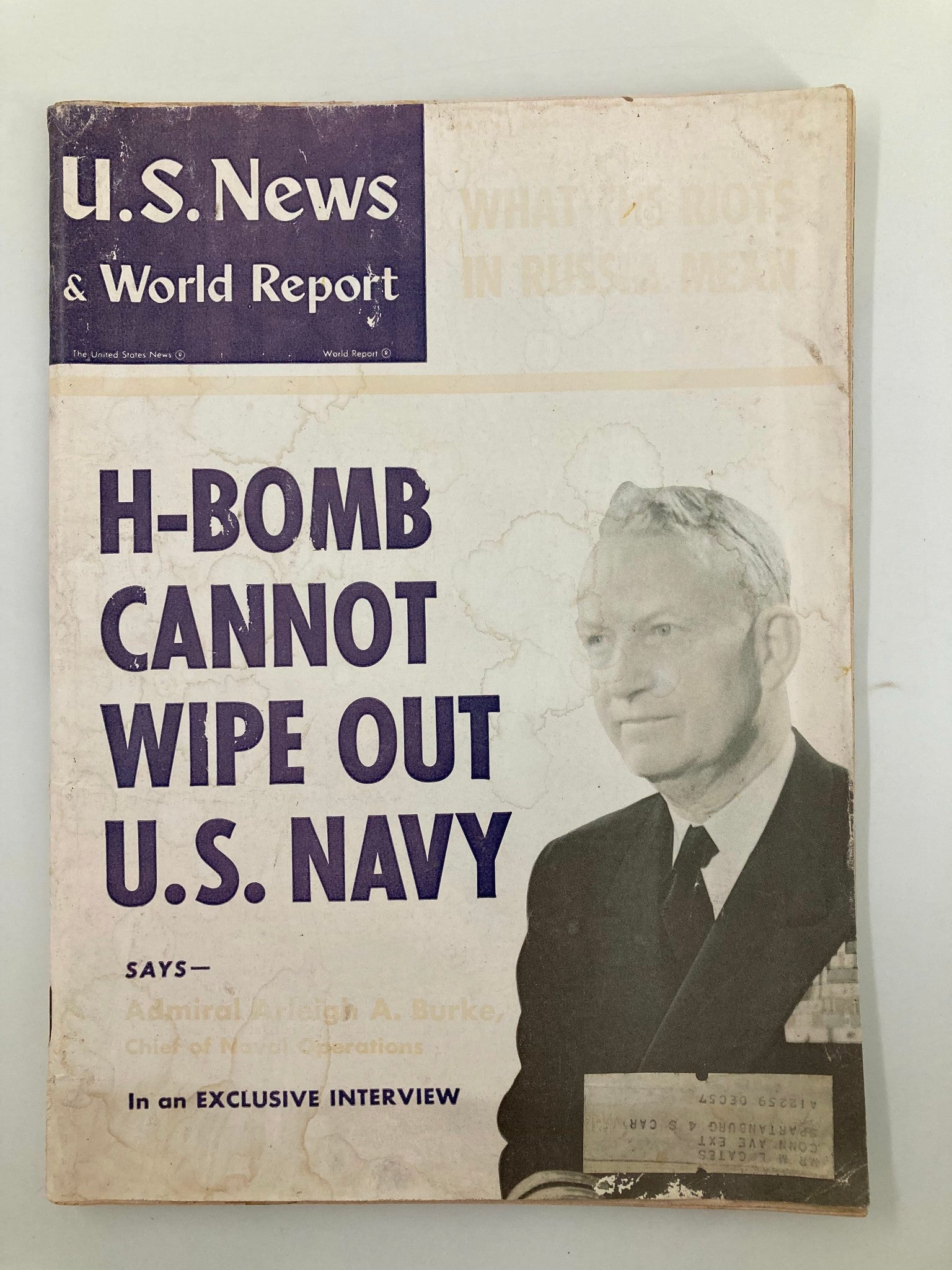 US News & World Report Magazine May 4 1956 Admiral Arleigh A. Burke