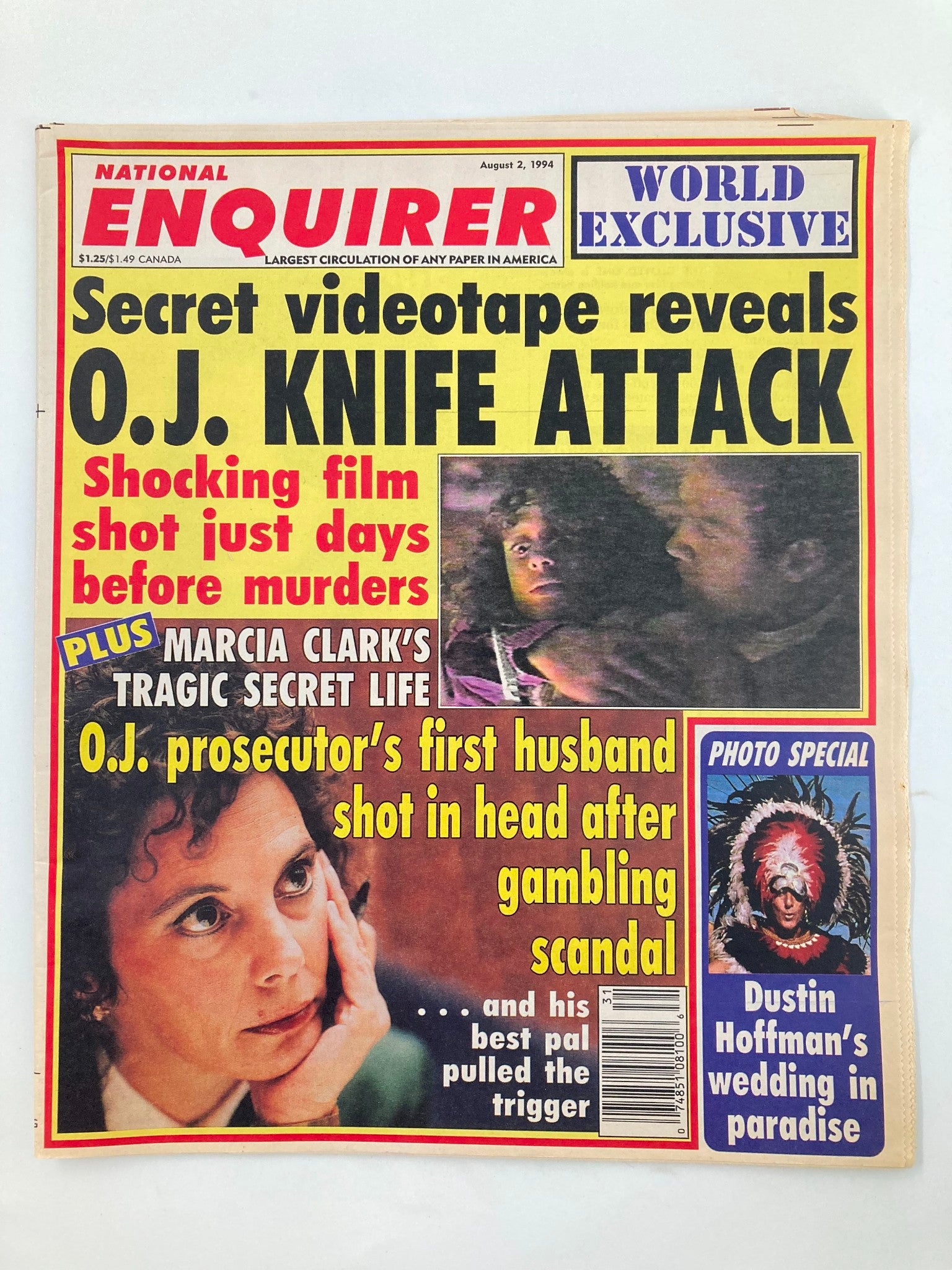 National Enquirer Magazine August 2 1994 O.J. Simpson, Marcia Clark No Label