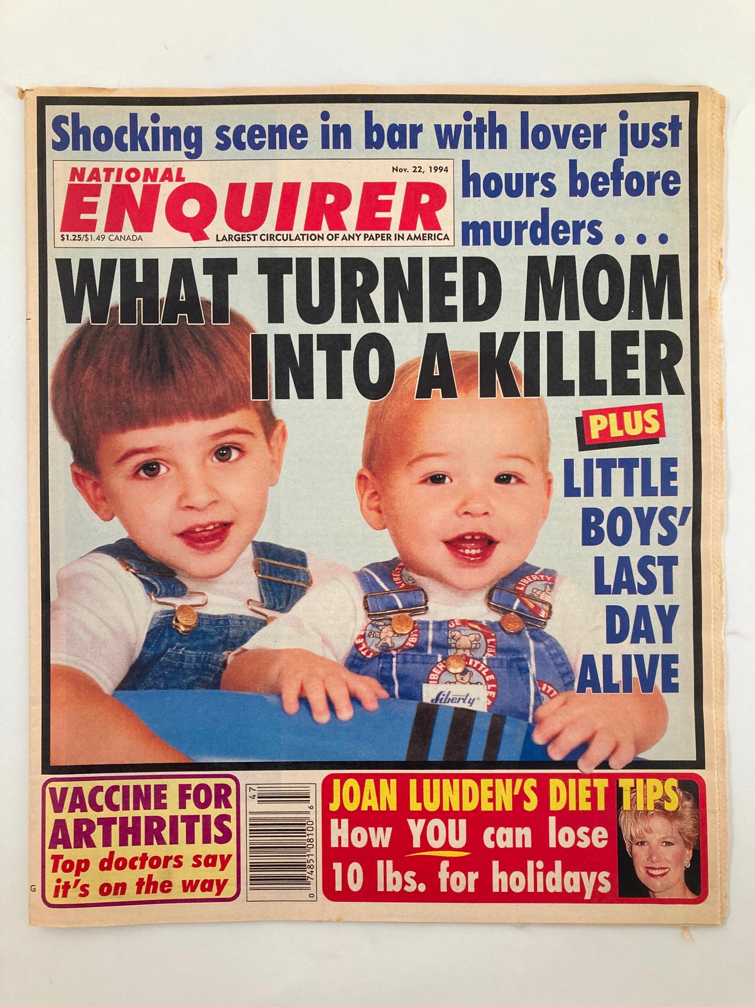 National Enquirer Magazine November 22 1994 Joan Lunden Diet Tips No Label