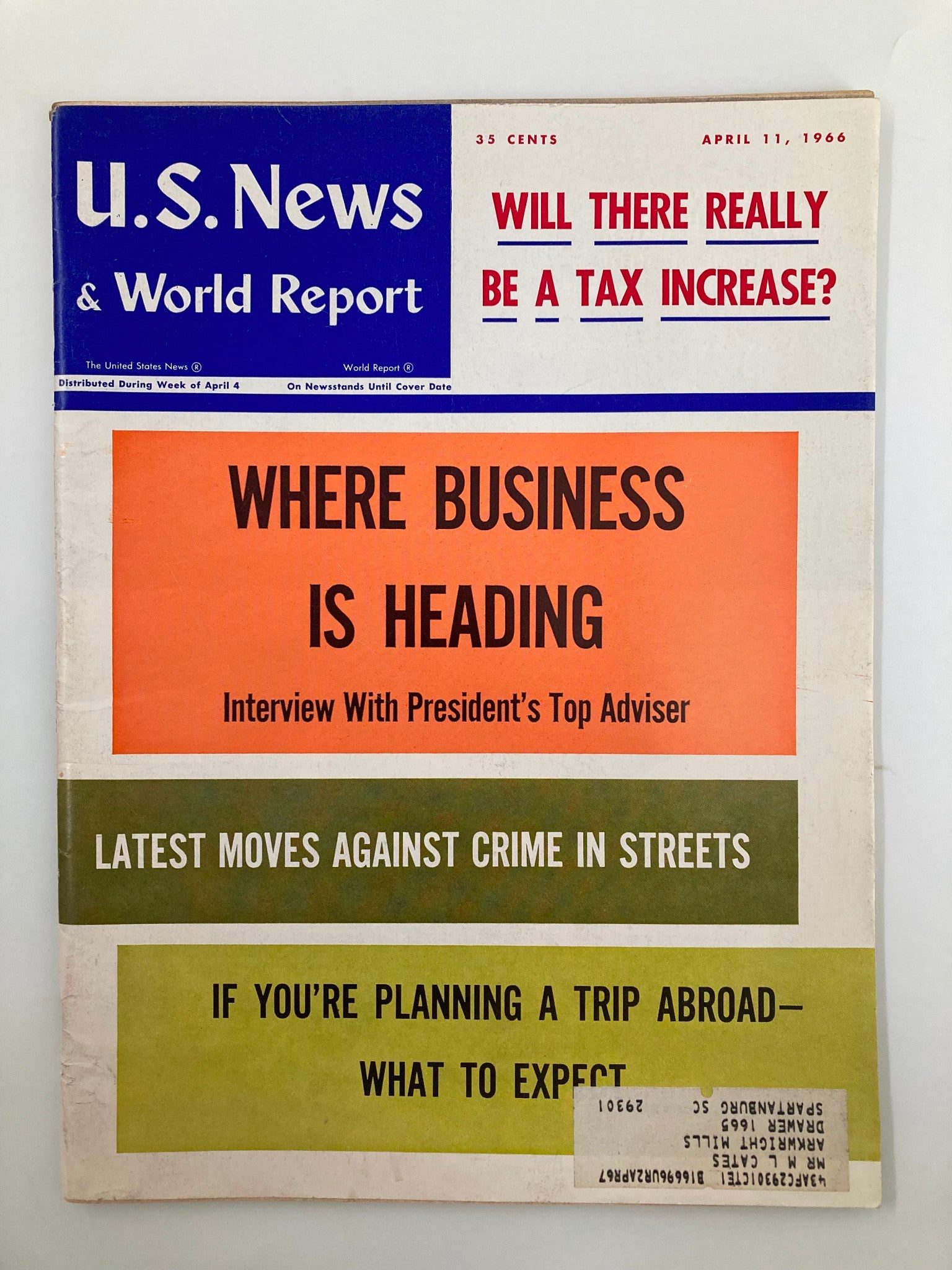 US News & World Report Magazine April 11 1966 Where Business is Heading