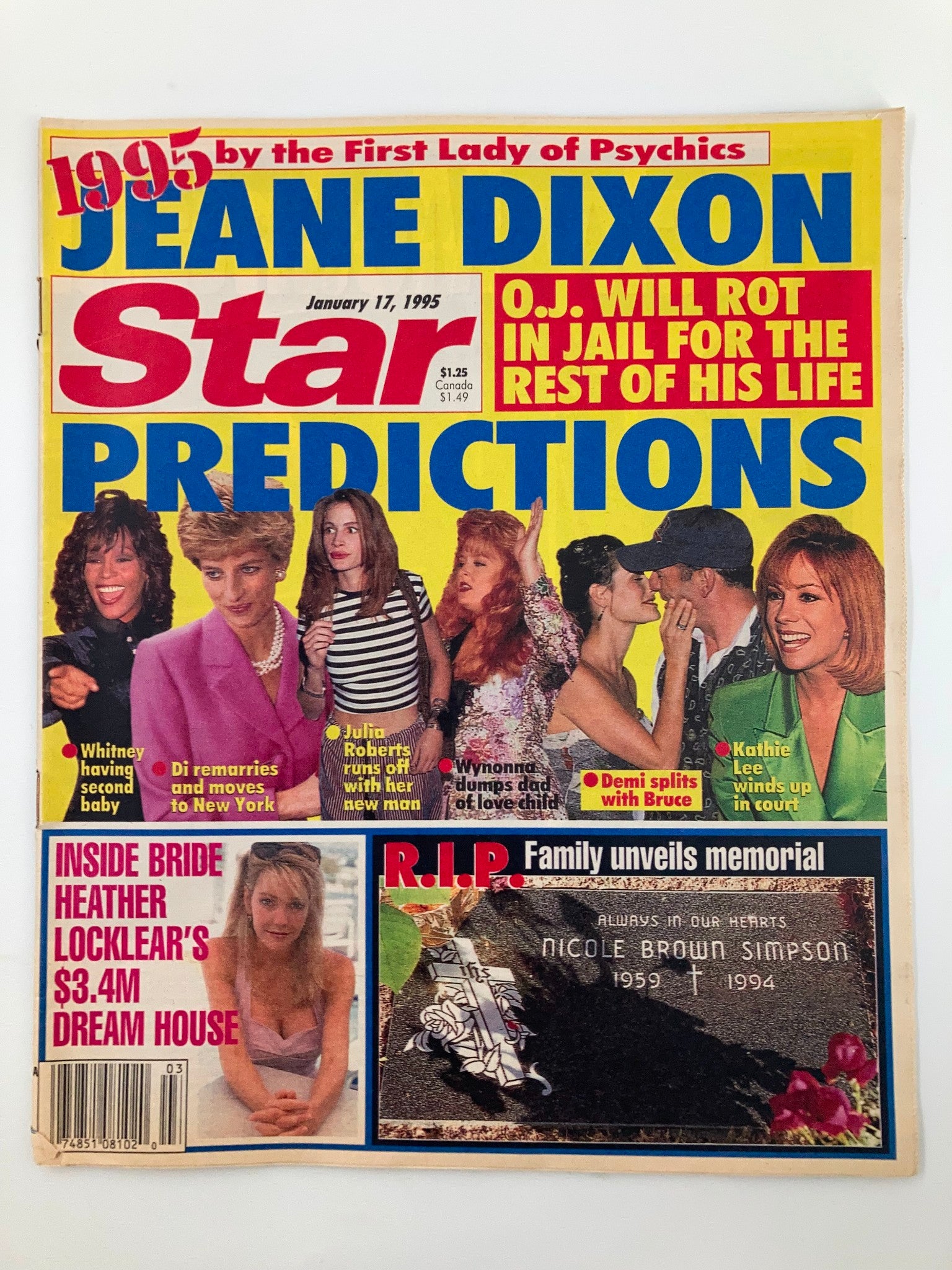 Star Magazine January 17 1995 Whitney Houston, Princess Diana No Label