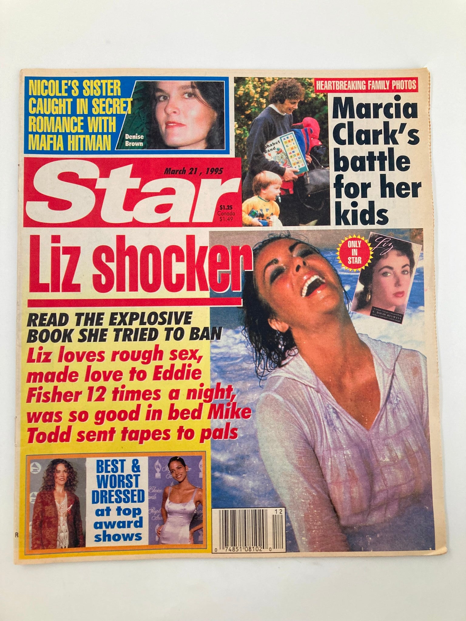 Star Magazine March 21 1995 LIz Taylor, Marcia Clark, Halle Berry No Label