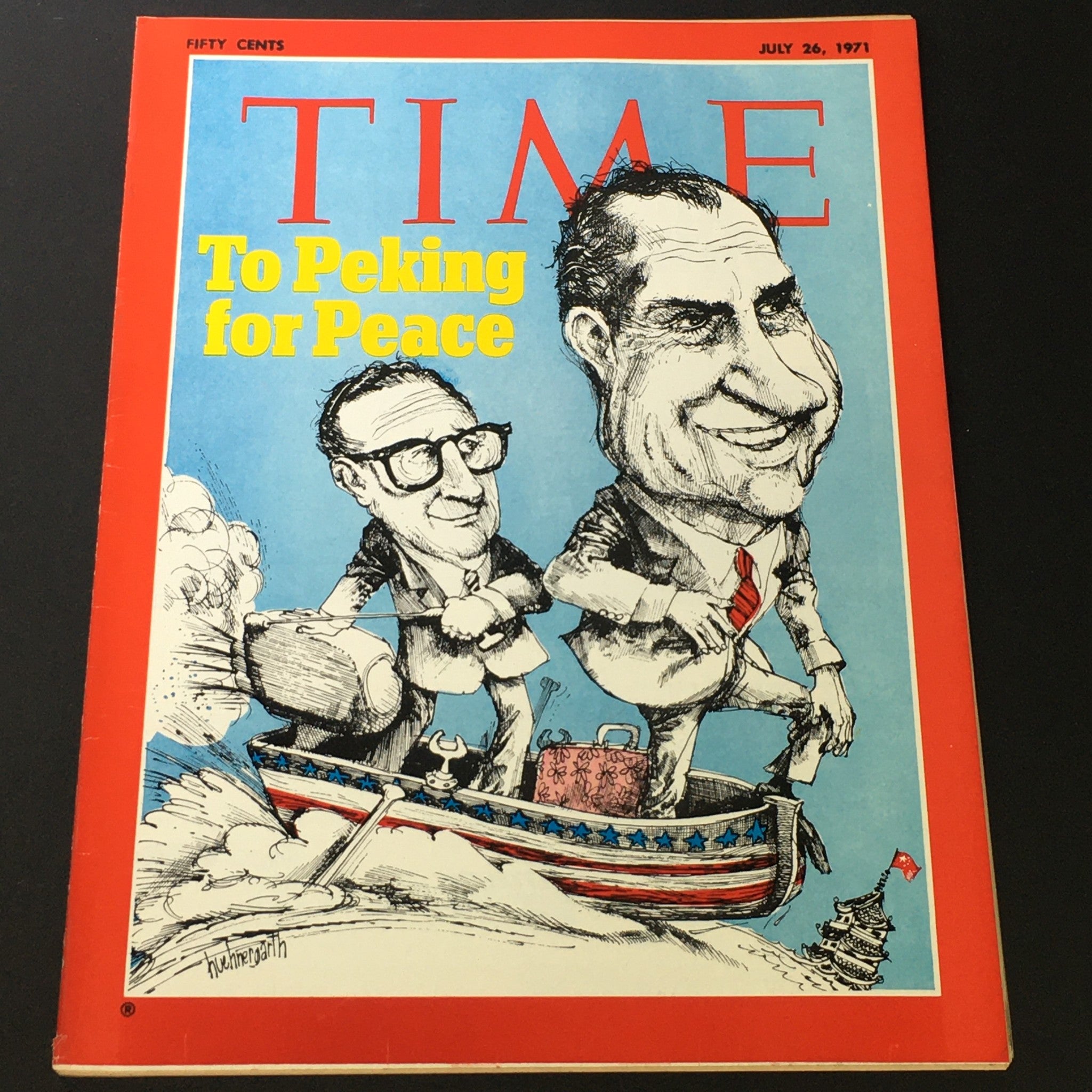 VTG Time Magazine July 26 1971 - To Peking For Peace / Newsstand