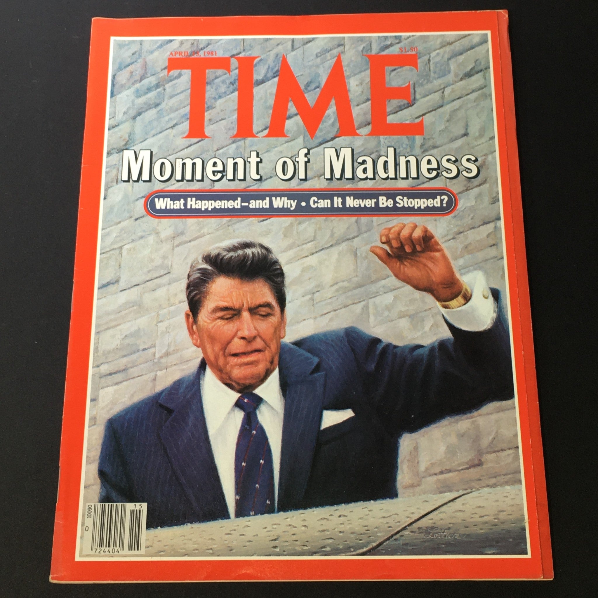 VTG Time Magazine April 13 1981 - Ronald Reagan / Moment of Madness / Newsstand