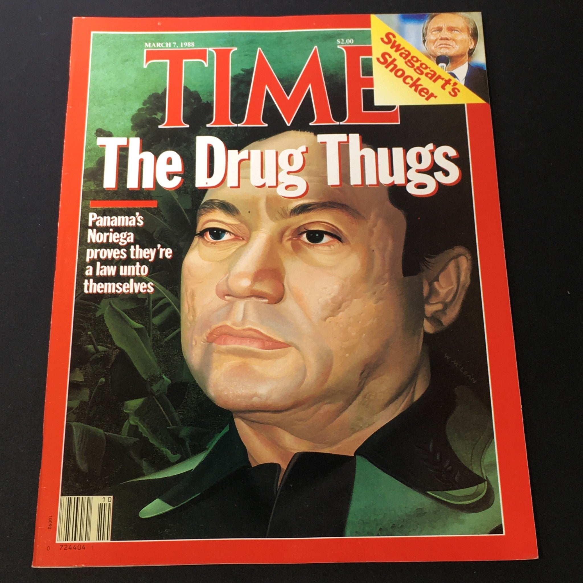 VTG Time Magazine March 7 1988 - Manuel Noriega / Jimmy Swaggart / Newsstand