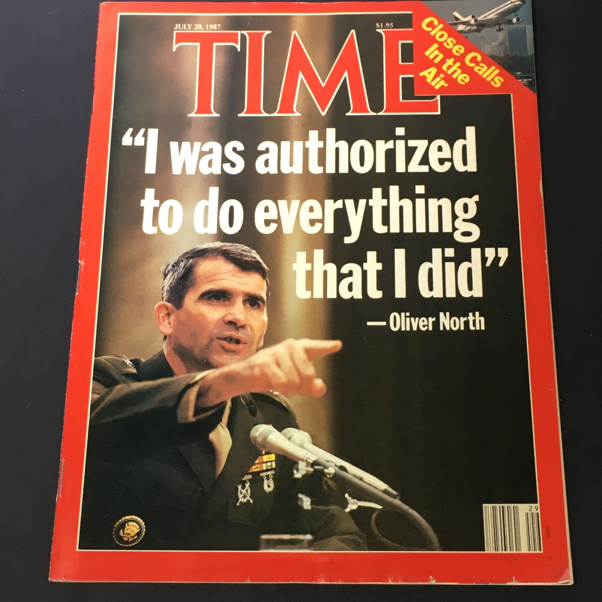 VTG Time Magazine July 20 1987 - Oliver North / Close Calls in the Air