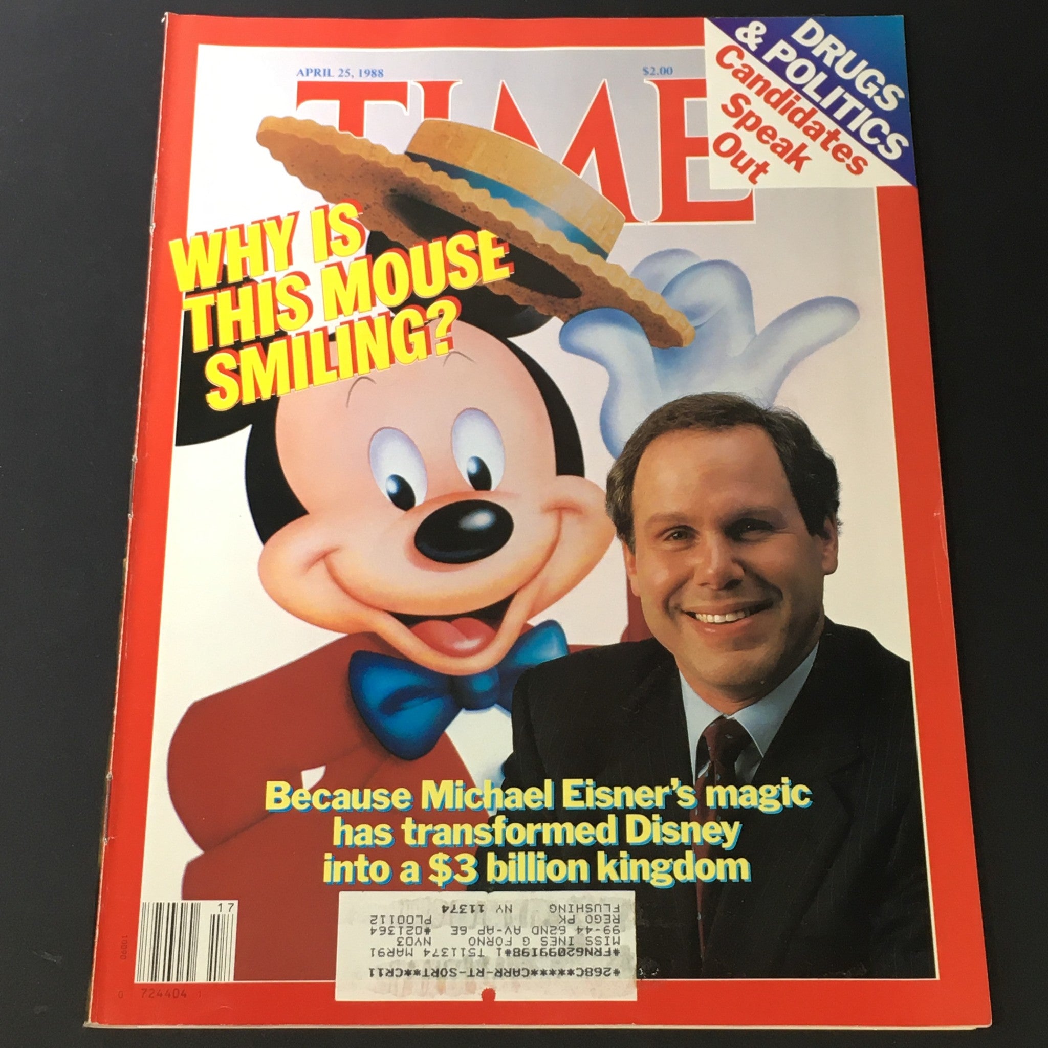 VTG Time Magazine April 25 1988 - Michael Eisner's Magic / Newsstand