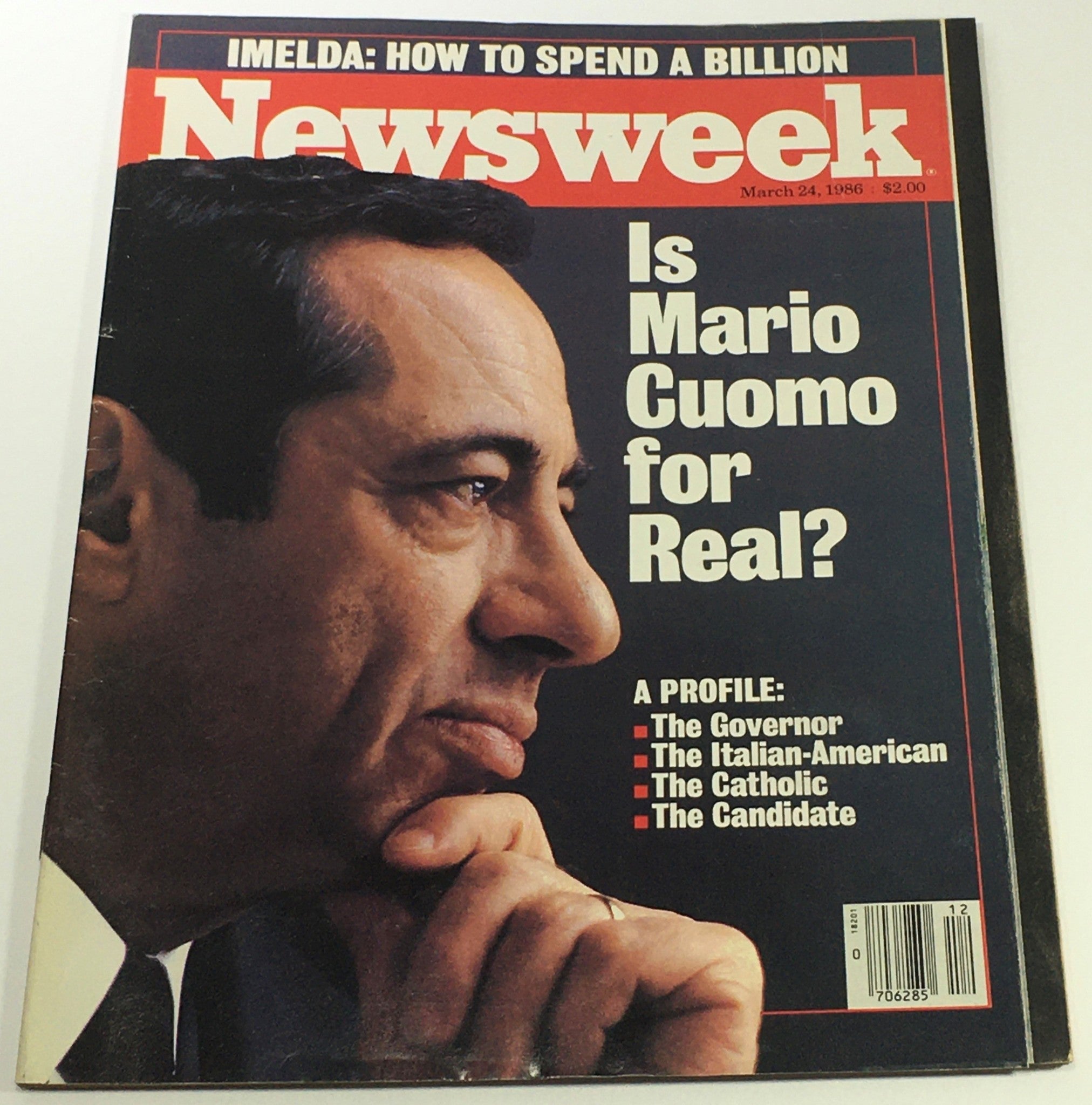 VTG Newsweek Magazine March 24 1986 - Mario Cuomo The Italian-American Governor