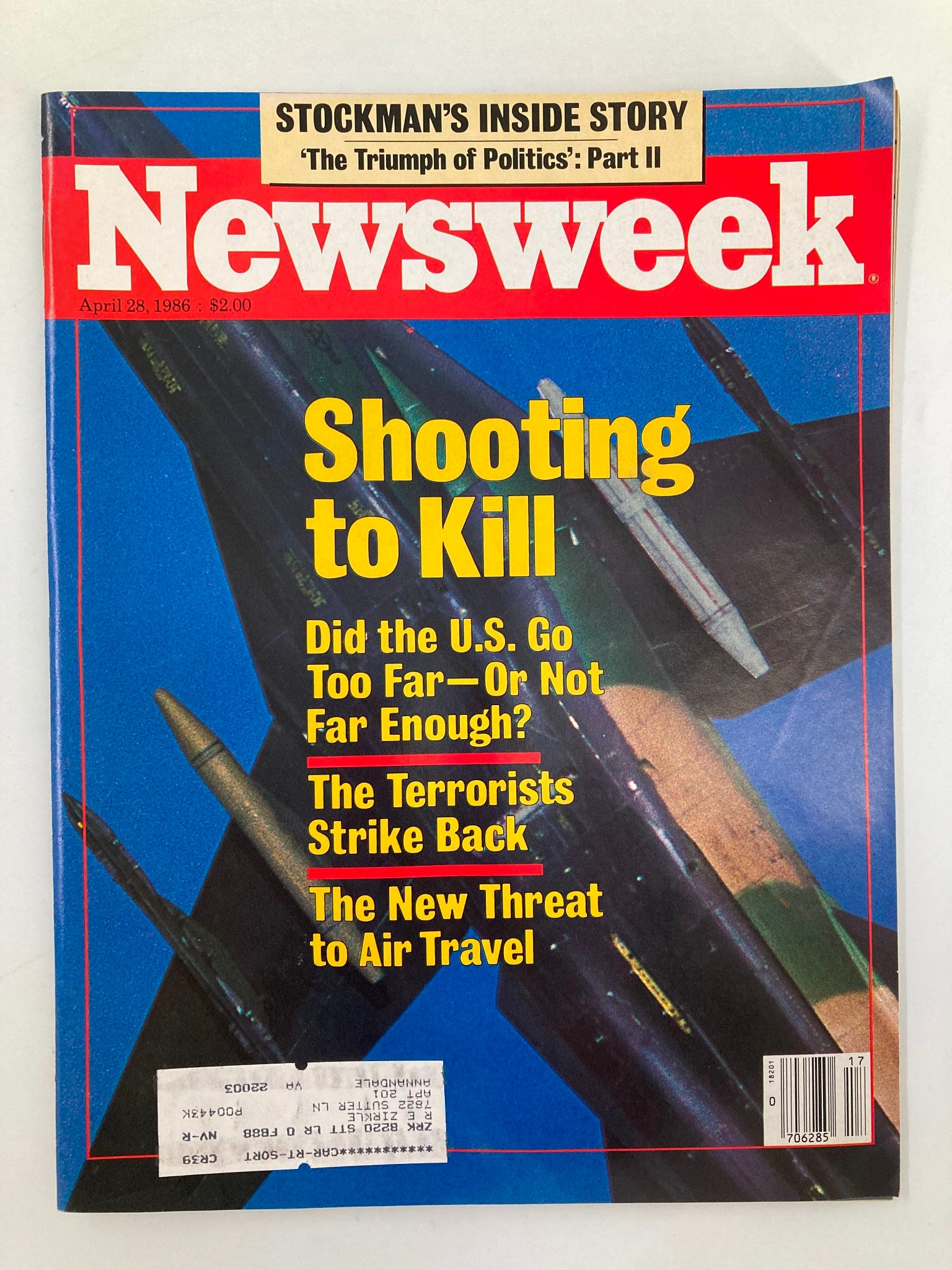 VTG Newsweek Magazine April 28 1986 David Stockman 'The Triumph of Politics II'