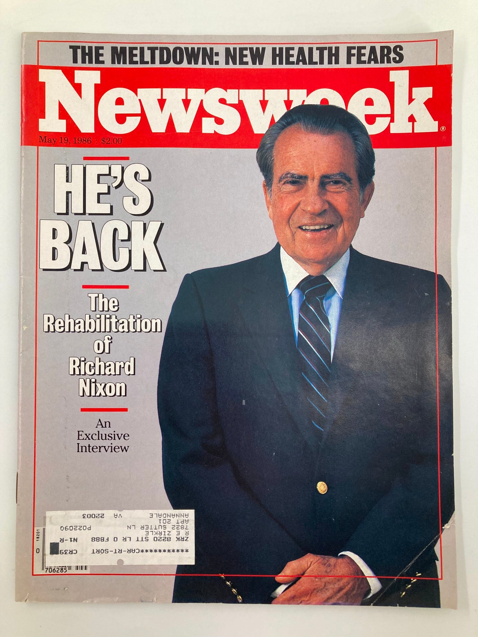 VTG Newsweek Magazine May 19 1986 The Rehabilitation of Richard Nixon