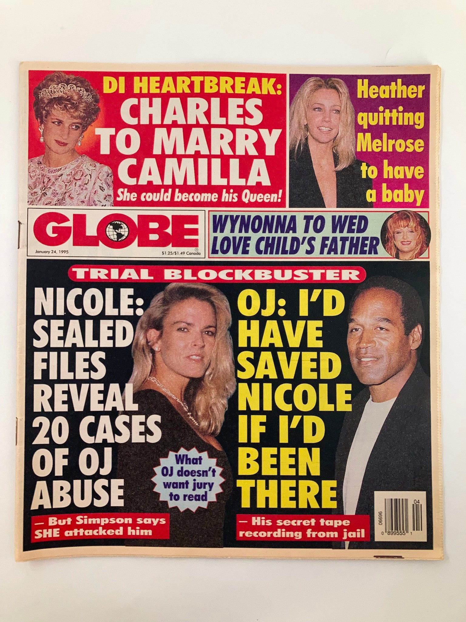 Globe Magazine January 24 1995 Charles to Marry Camilla VG Tabloid