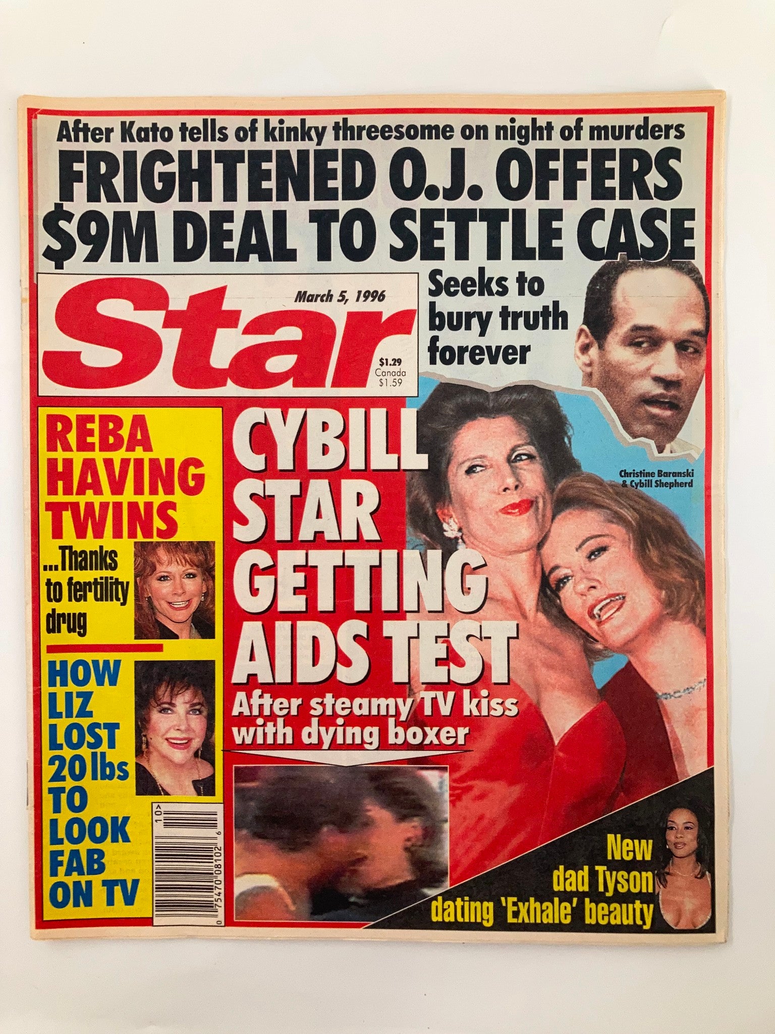 Star Tabloid Magazine March 5 1996 Christine Baranski, Cybill Shepherd No Label