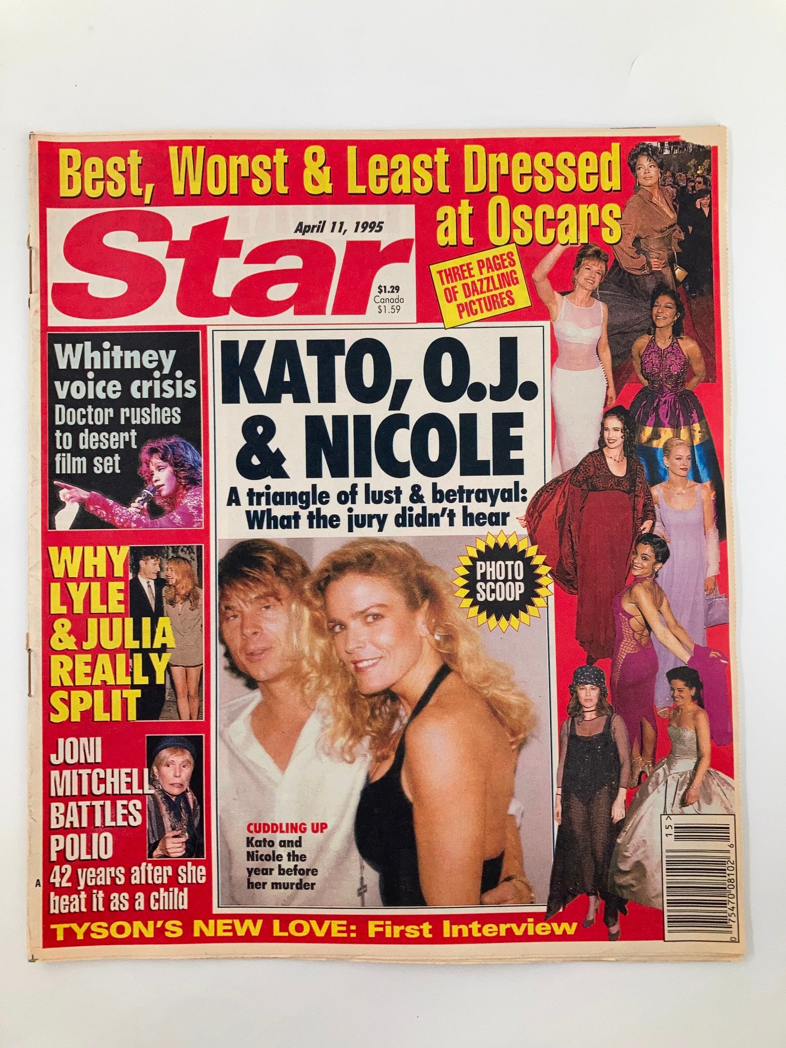 Star Tabloid Magazine April 11 1995 Whitney Houston, Jon Mitchell No Label VG