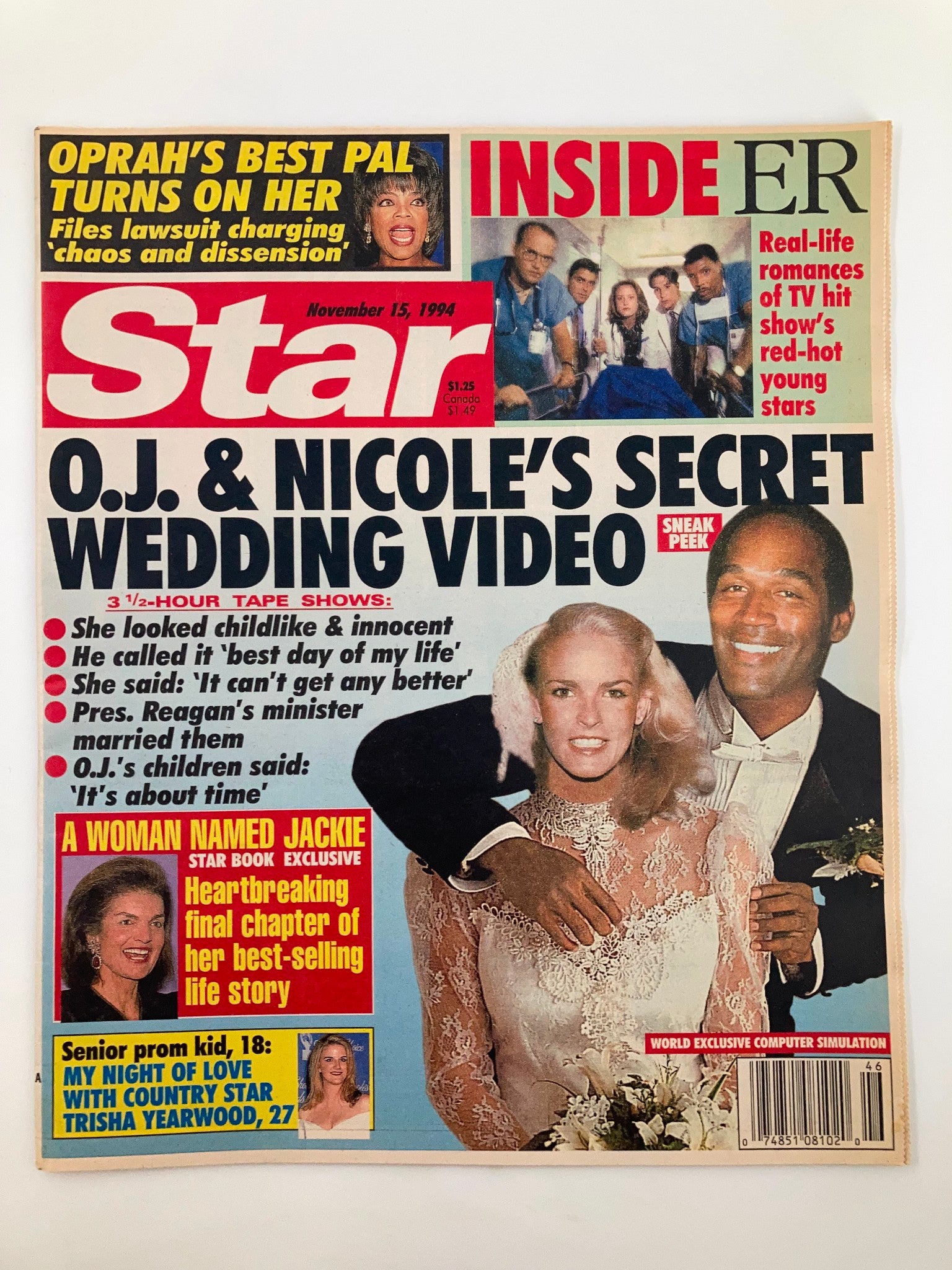 Star Tabloid Magazine November 15 1994 Oprah, Jackie Onassis No Label VG