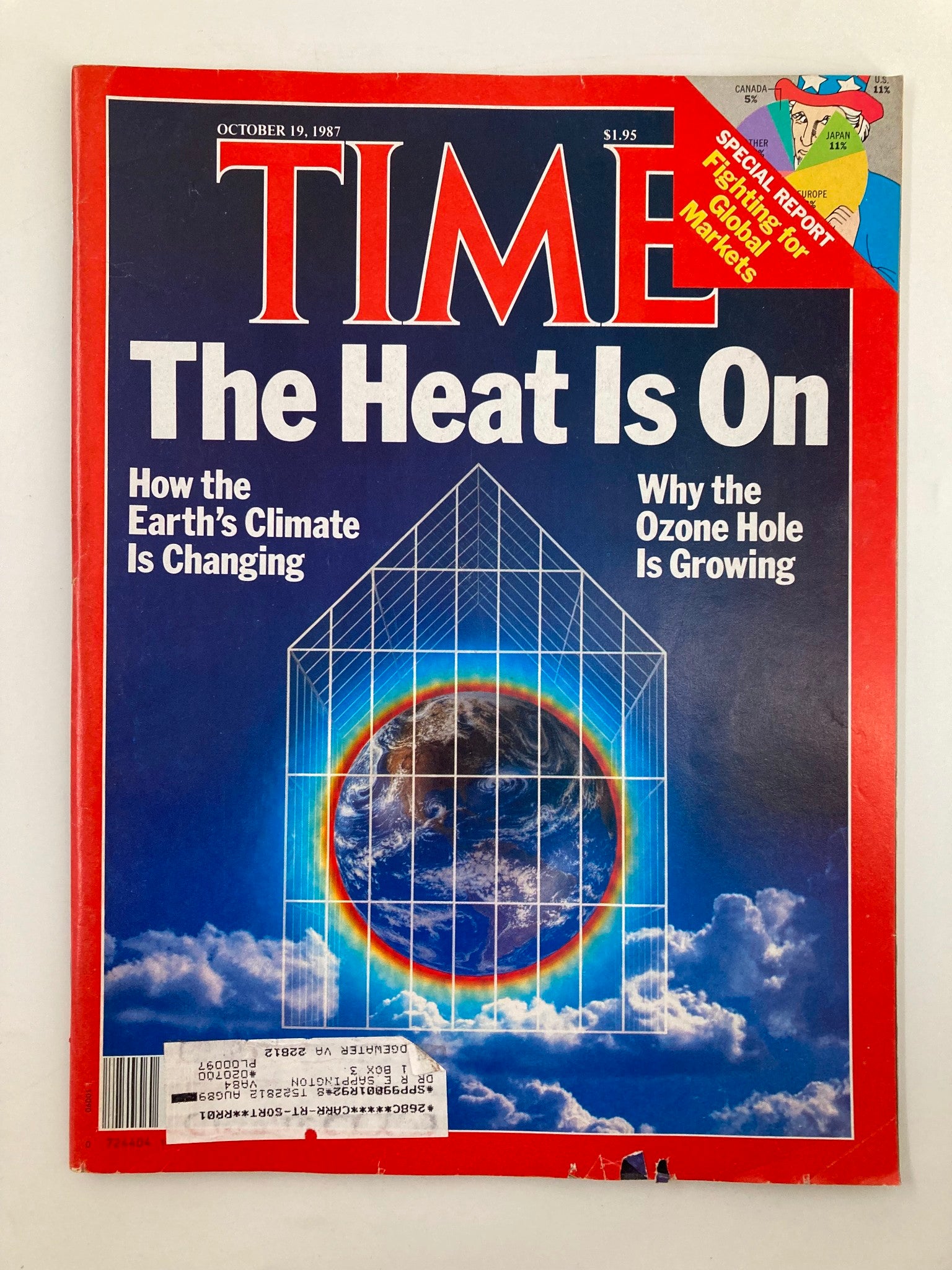 VTG Time Magazine October 19 1987 Why The Ozone Hole is Growing, The Heat is On