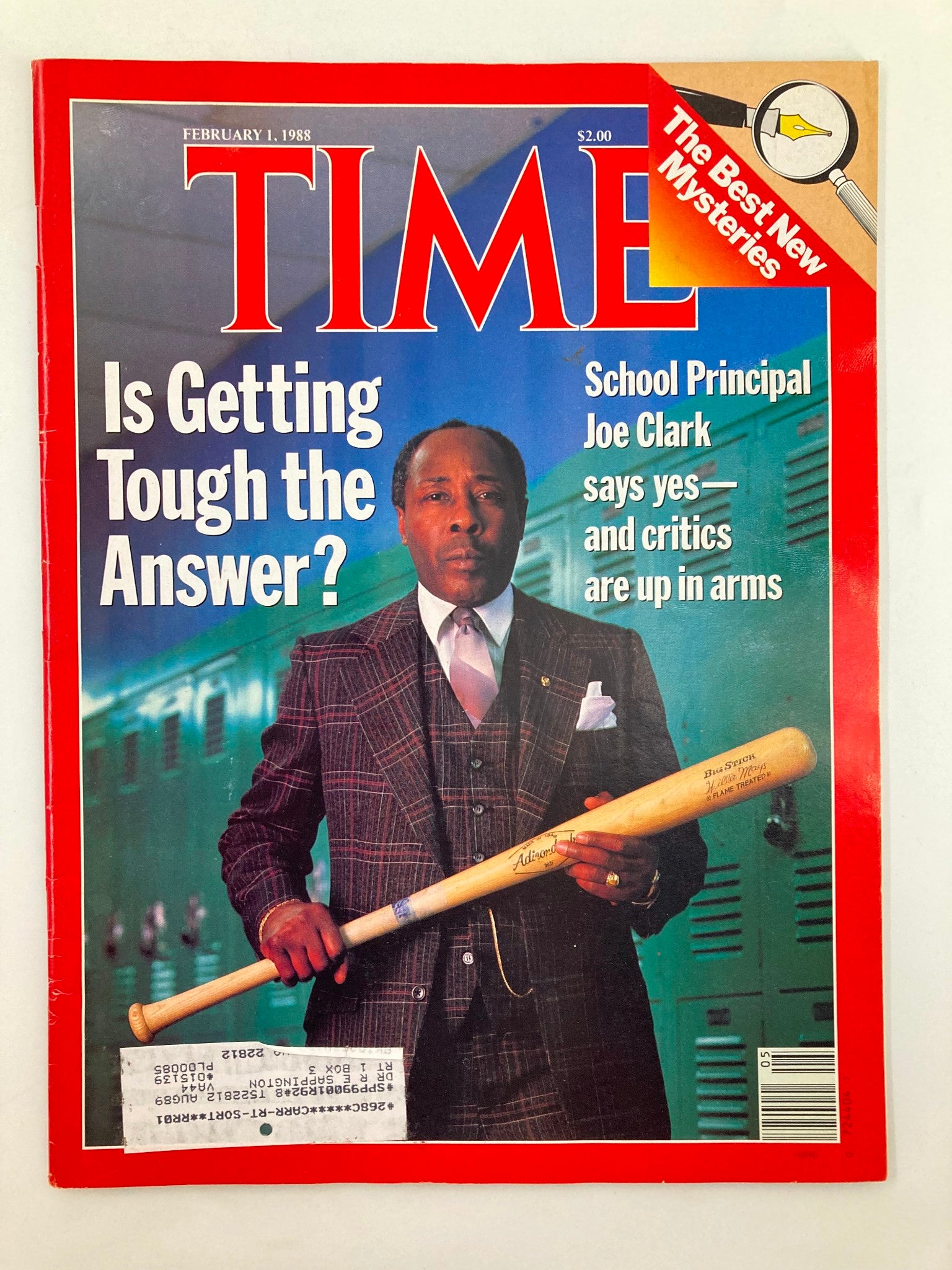 VTG Time Magazine February 1 1988 School Principal Joe Clark Critics Up In Arms