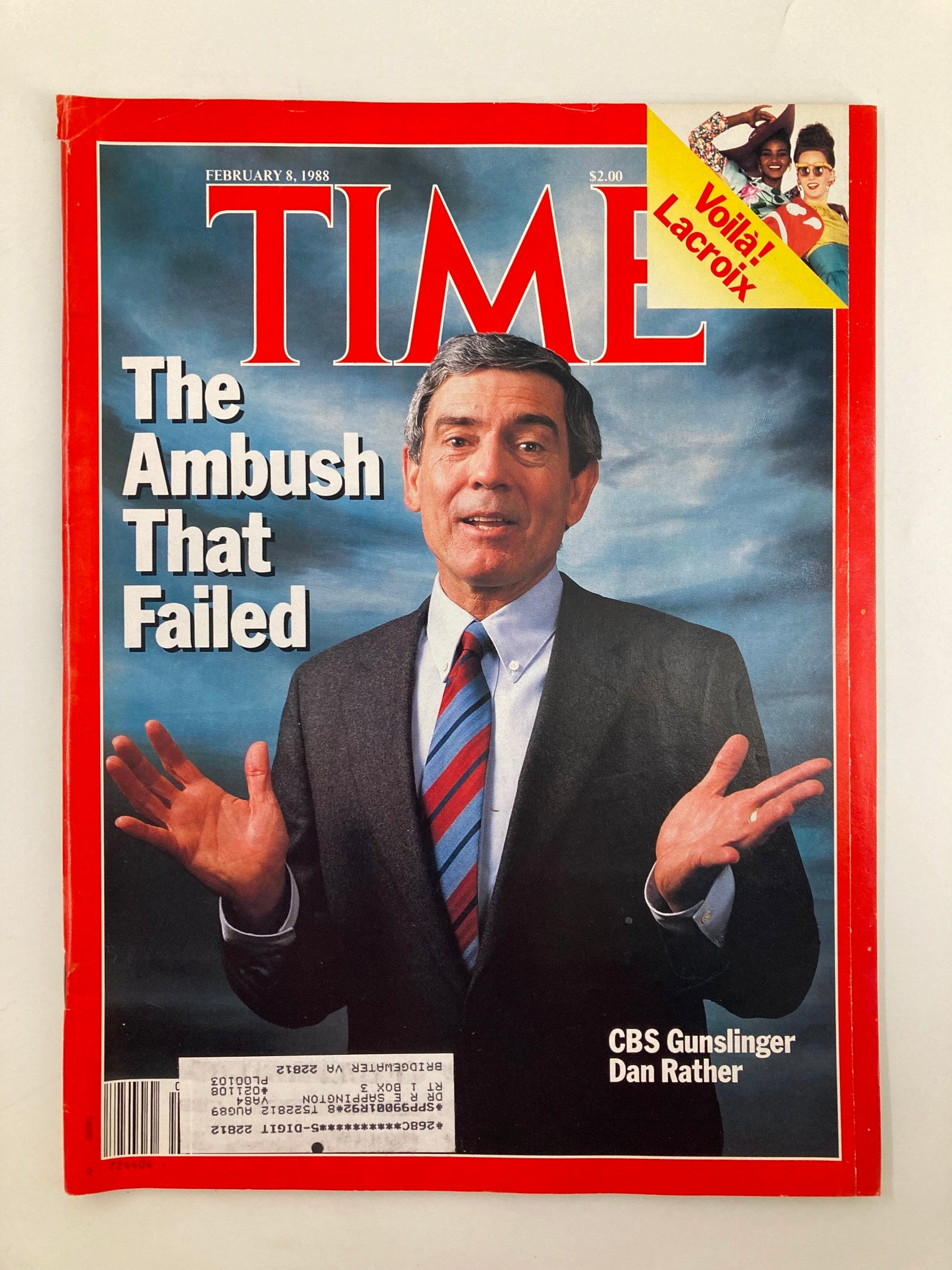 VTG Time Magazine February 8 1988 Ambush That Failed CBS Gunslinger Dan Rather