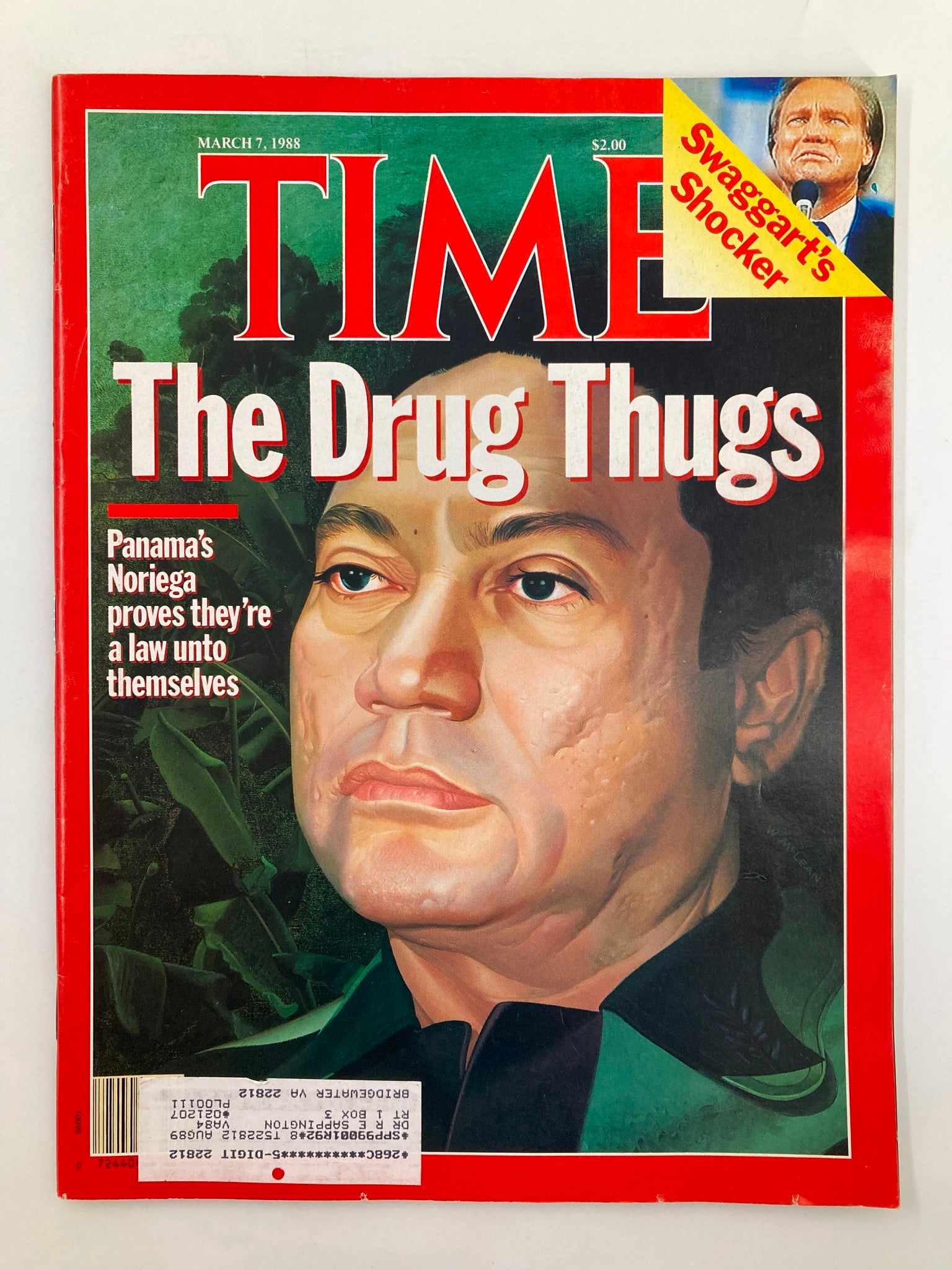 VTG Time Magazine March 7 1988 The Durg Thugs Panama's Manual Antonio Noriega