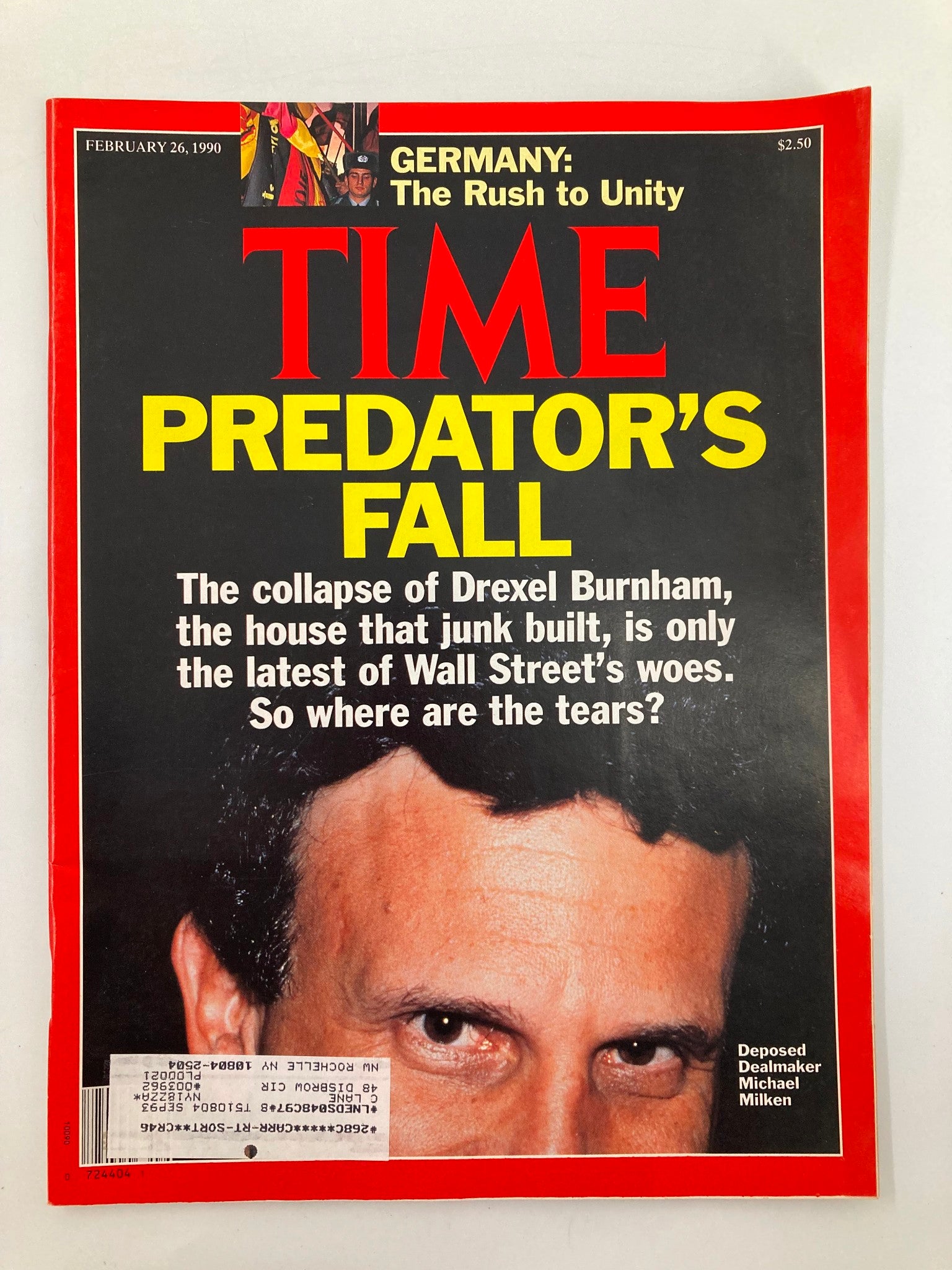 VTG Time Magazine February 26 1990 Desposed Dealmaker Michael Milken