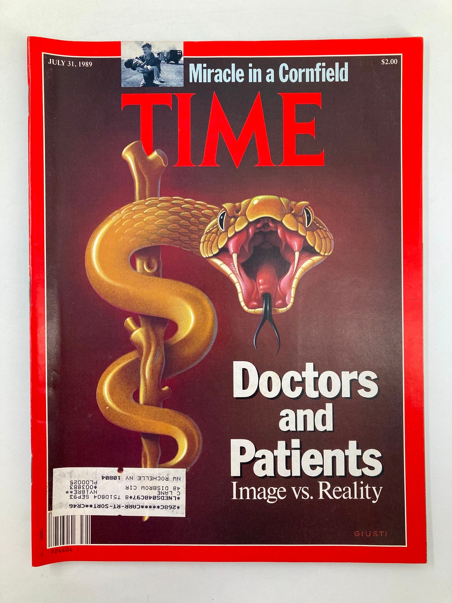 VTG Time Magazine July 31 1989 Doctors and Patients Image vs Reality