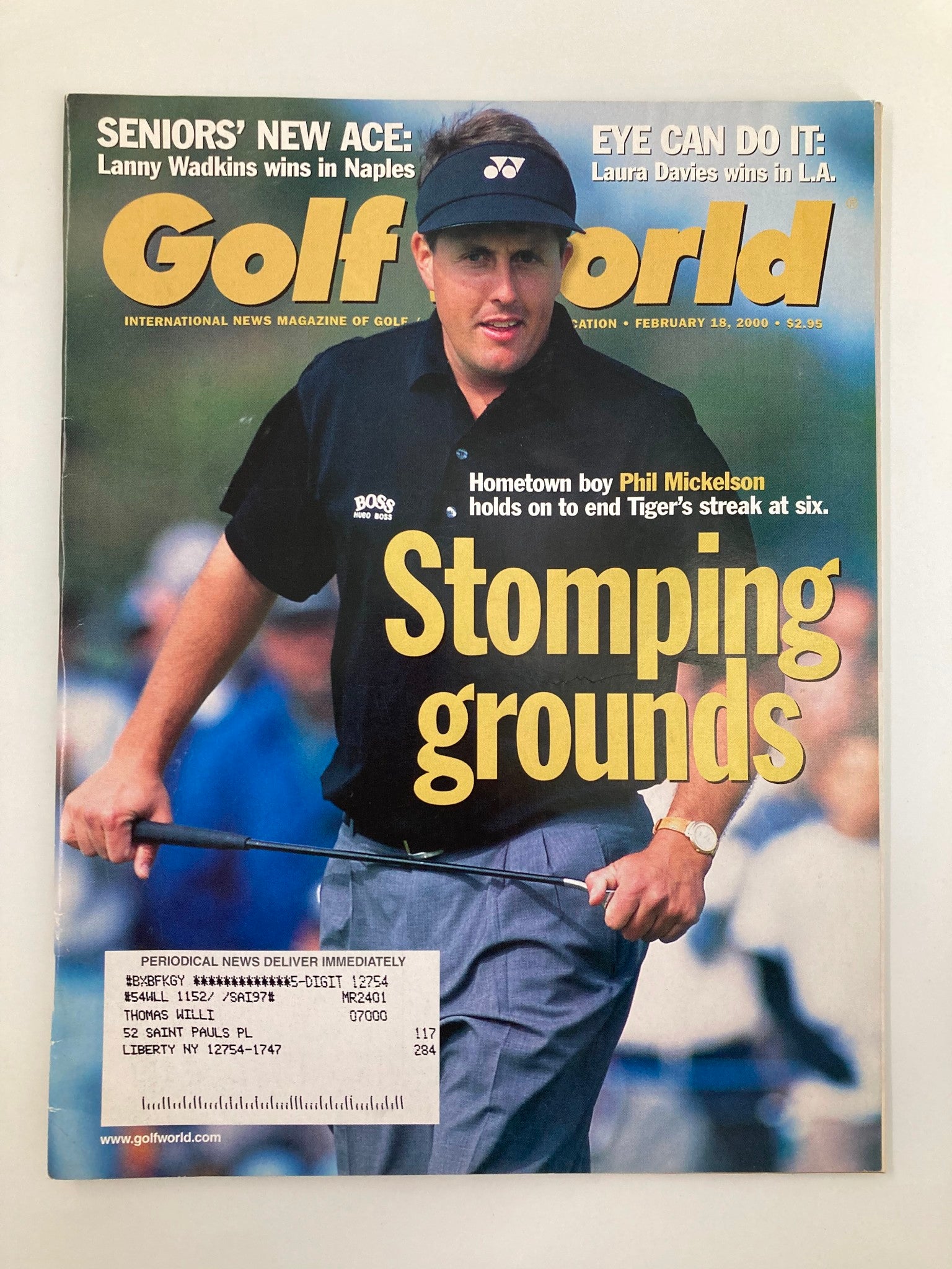 Golf World Magazine February 18 2000 Phil Mickelson Stomping Grounds