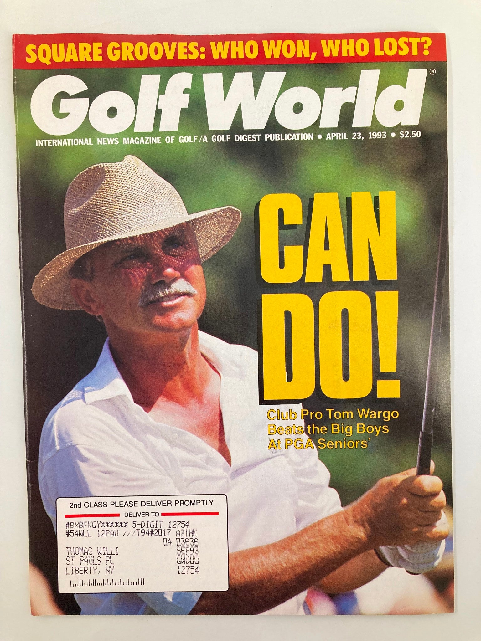 Golf World Magazine April 23 1993 Club Pro Tom Wargo at PGA Seniors VG