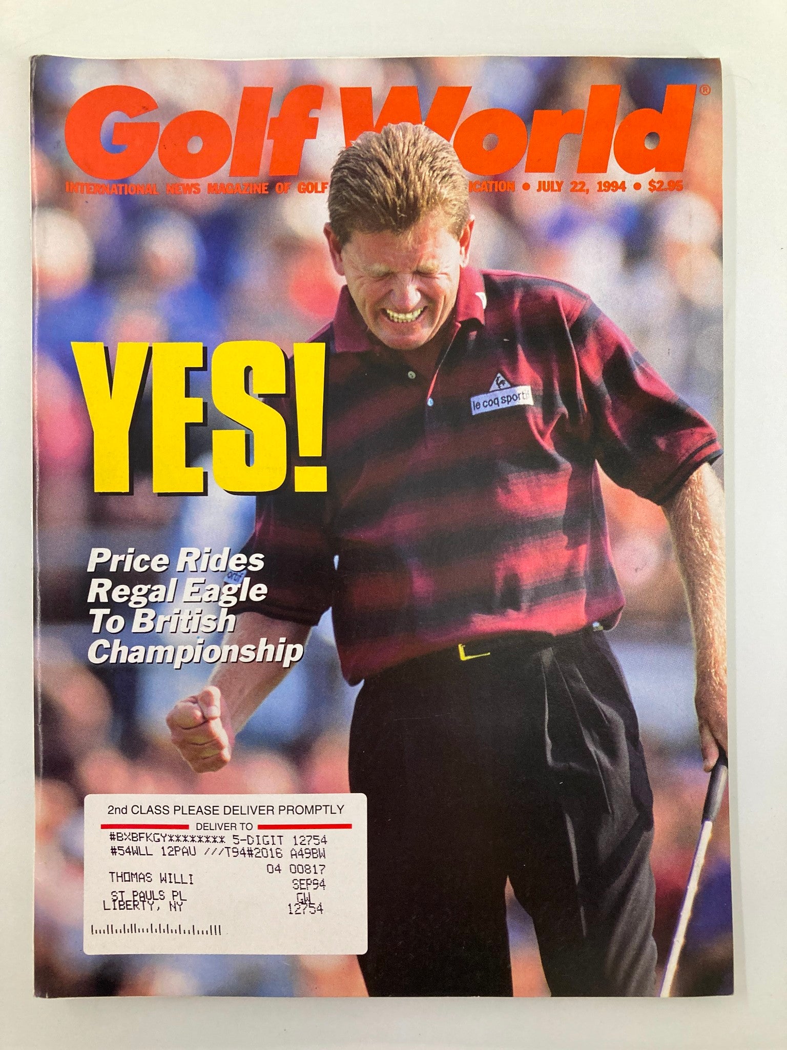 Golf World Magazine July 22 1994 Price Rides Regal Eagle to British Champion VG