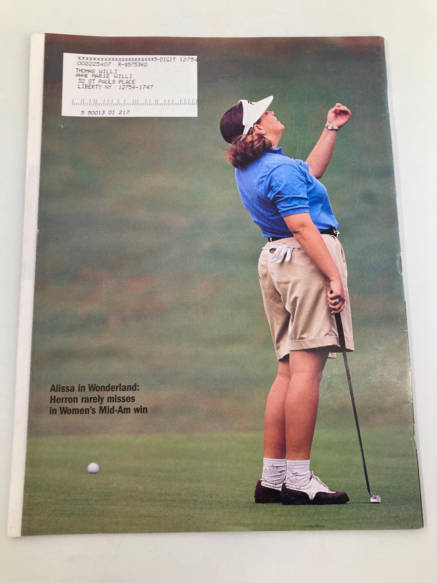 Golf Journal Magazine November 1999 Mike Prue Won Youth Tournament