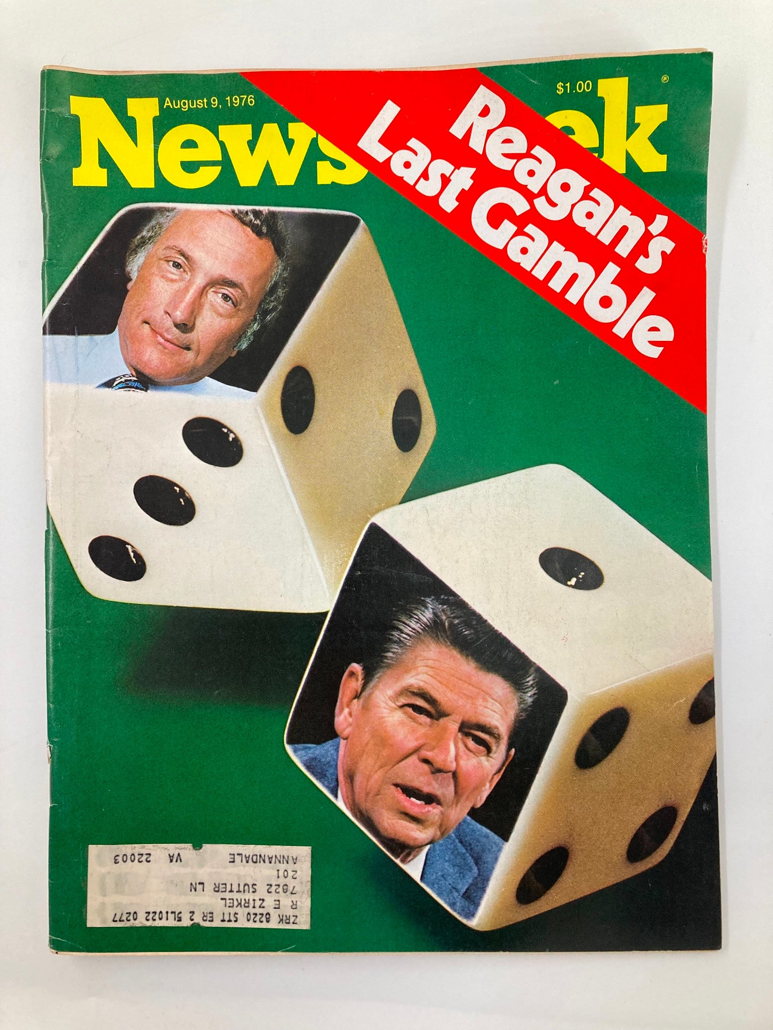 VTG Newsweek Magazine August 9 1976 Ronald Reagan's Last Gamble