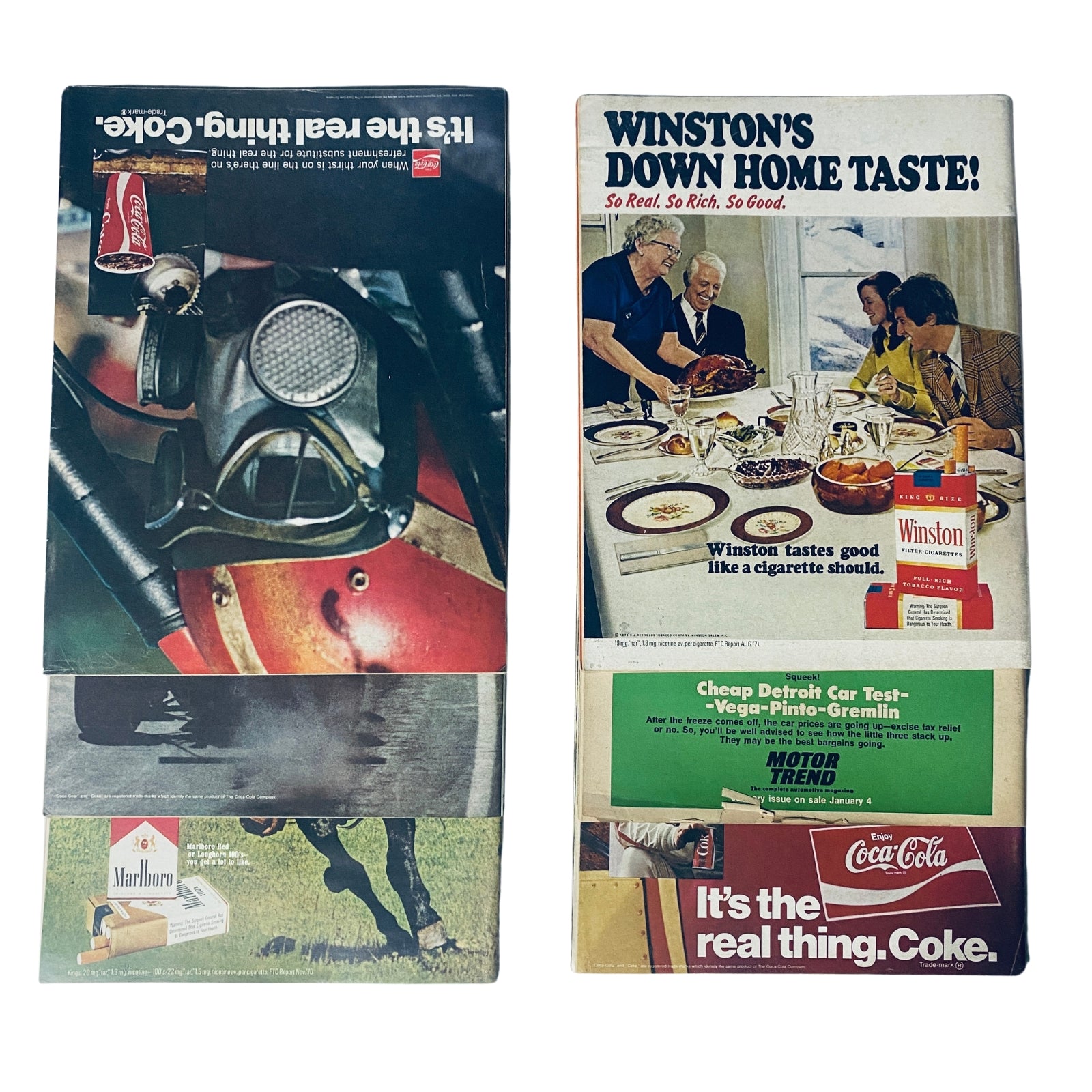 Cover of Motor Trend magazine for September 1971, featuring articles on luxury cars and competitive racing, titled 'Motor Trend Lot of 6 Motor Trend Magazine 1971 July - December'.