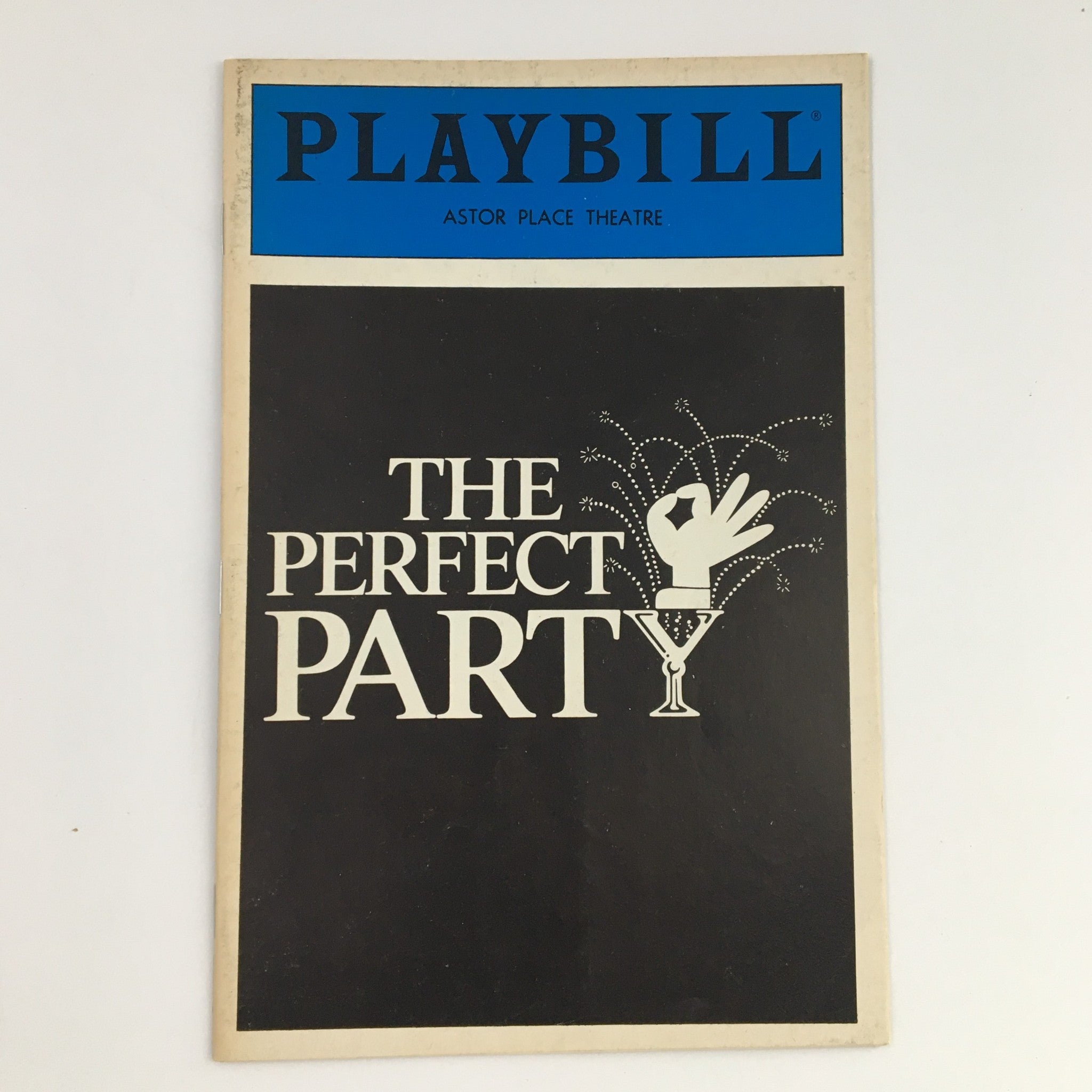 1986 Playbill Astor Palace Theatre Presents The Perfect Party by A.R. Gurney Jr.