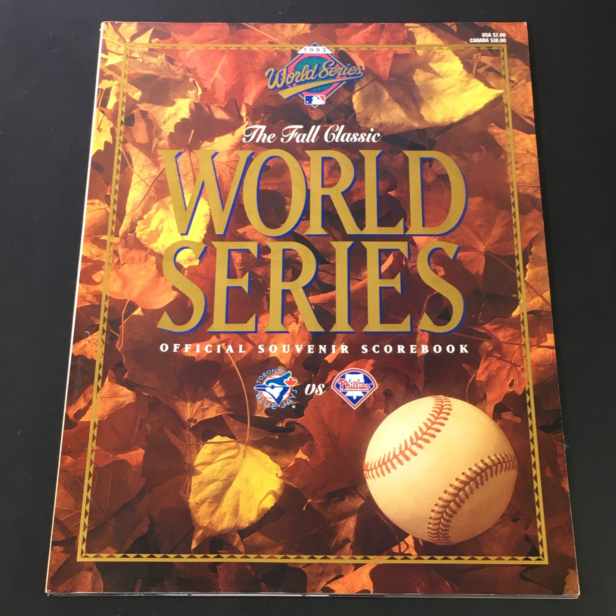 VTG MLB Official Scorebook 1993 The Fall Classic World Series / Lenny Dykstra