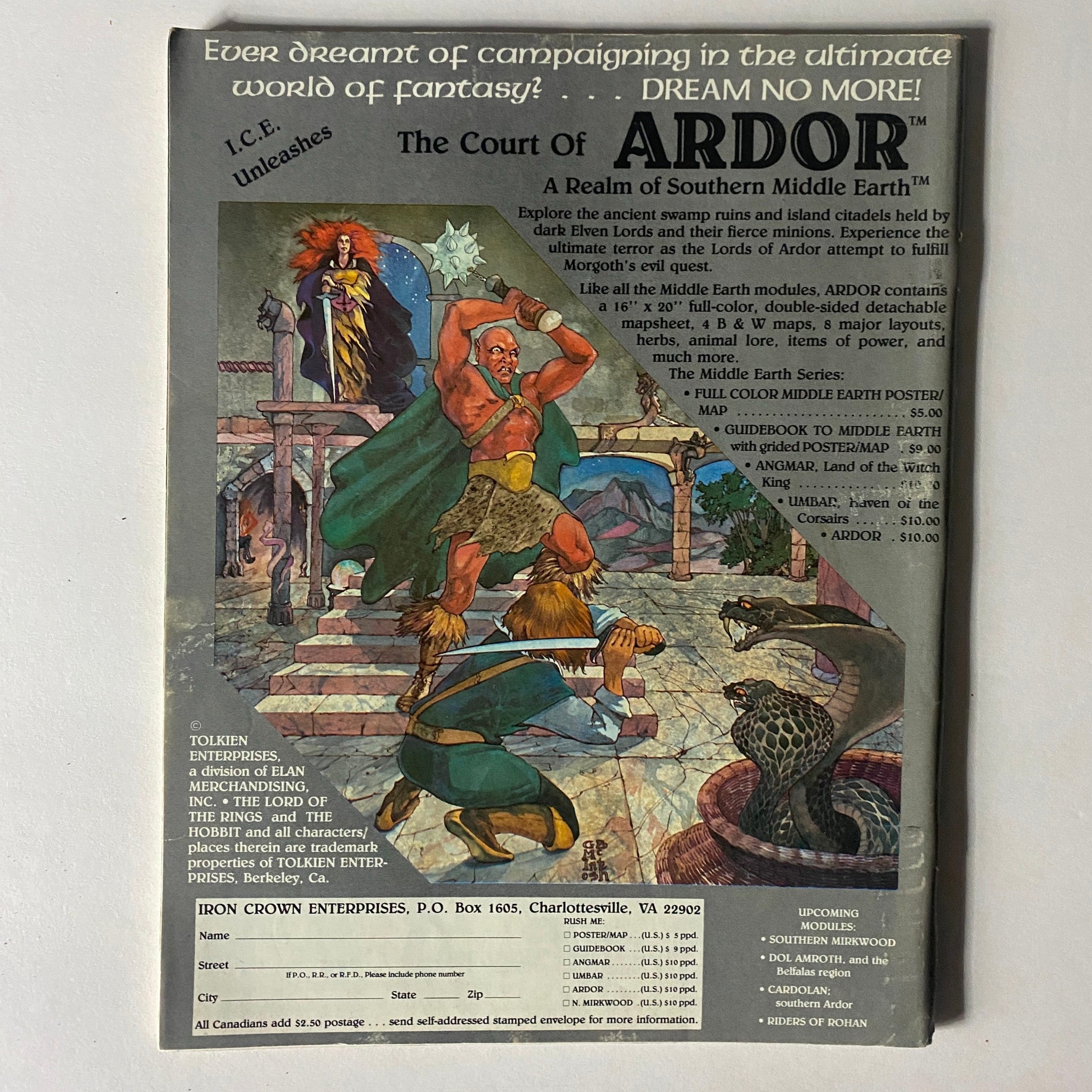 Advertisment page from Dragon Magazine, June 1983, Issue #74 showcasing fantasy products related to role-playing games, emphasizing the rich culture of tabletop gaming.