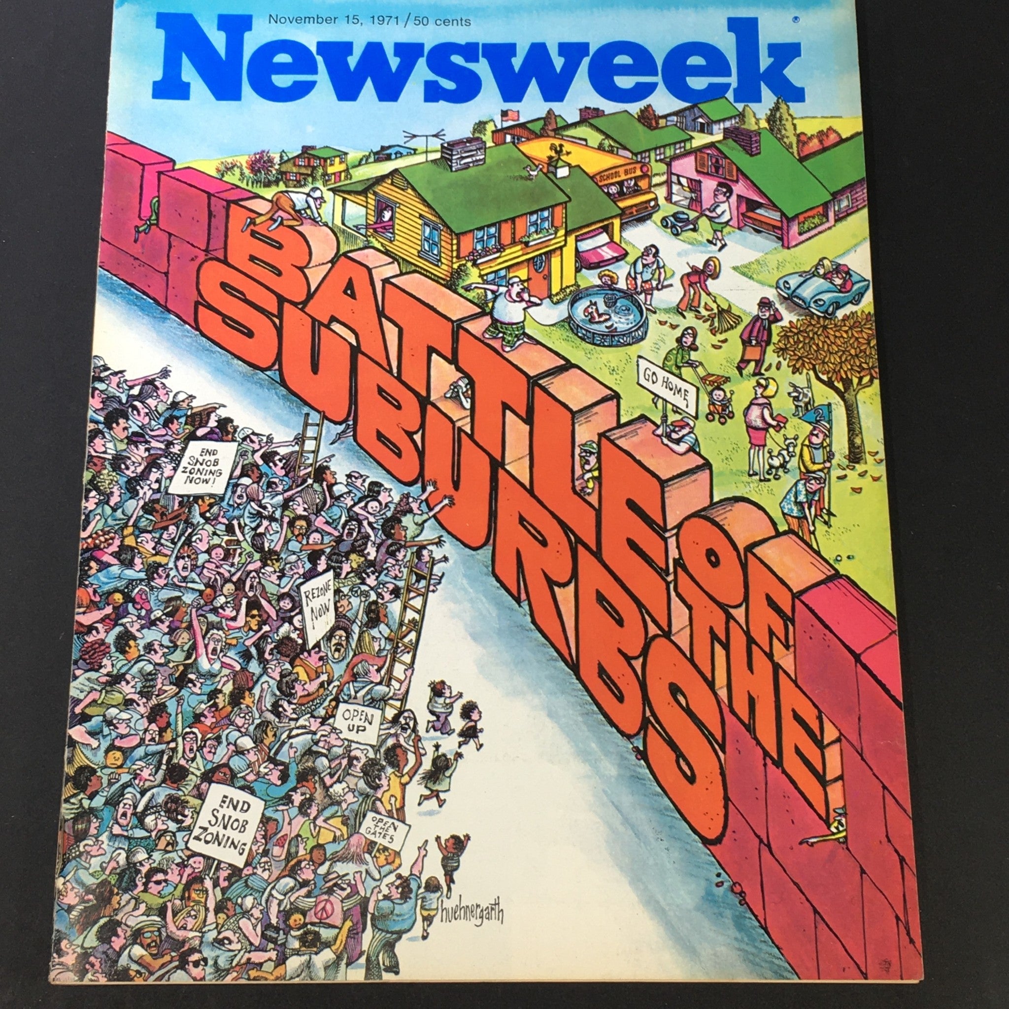 VTG Newsweek Magazine November 15 1971 - Battle of the Suburbs / Newsstand