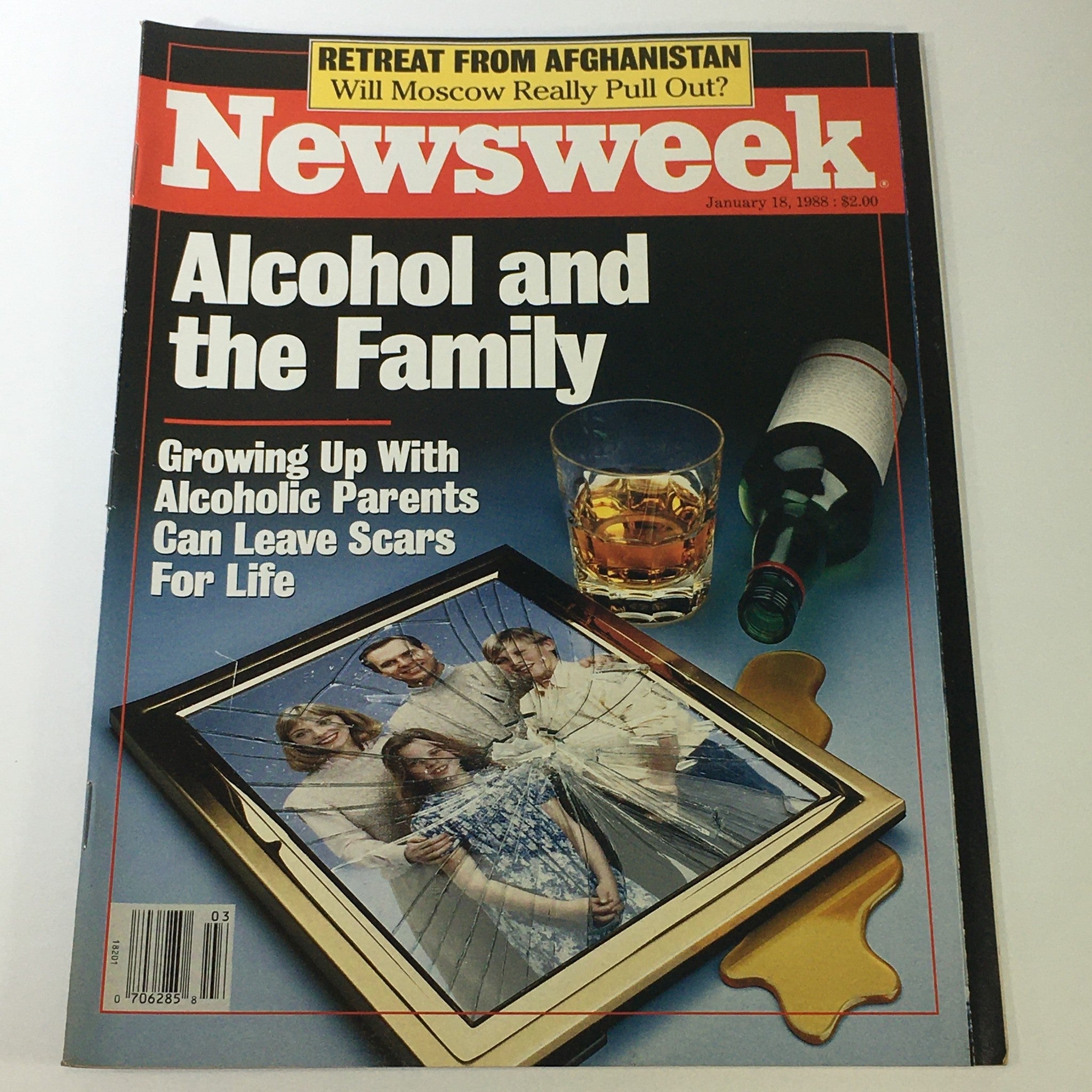 VTG Newsweek Magazine January 18 1988 - Alcohol and the Family / Newsstand