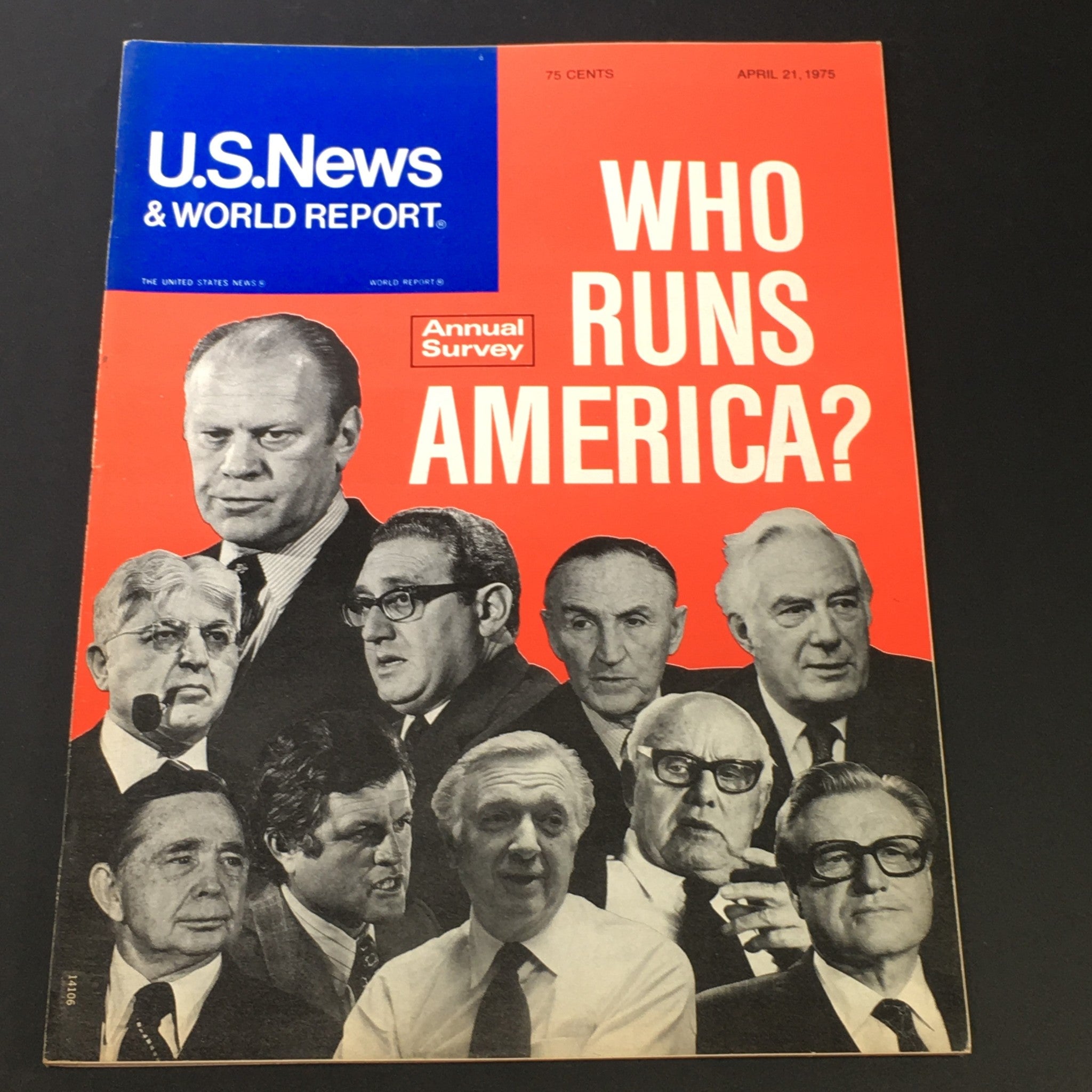 VTG US News & World Report April 21 1975 - Annual Survey on Who Runs America