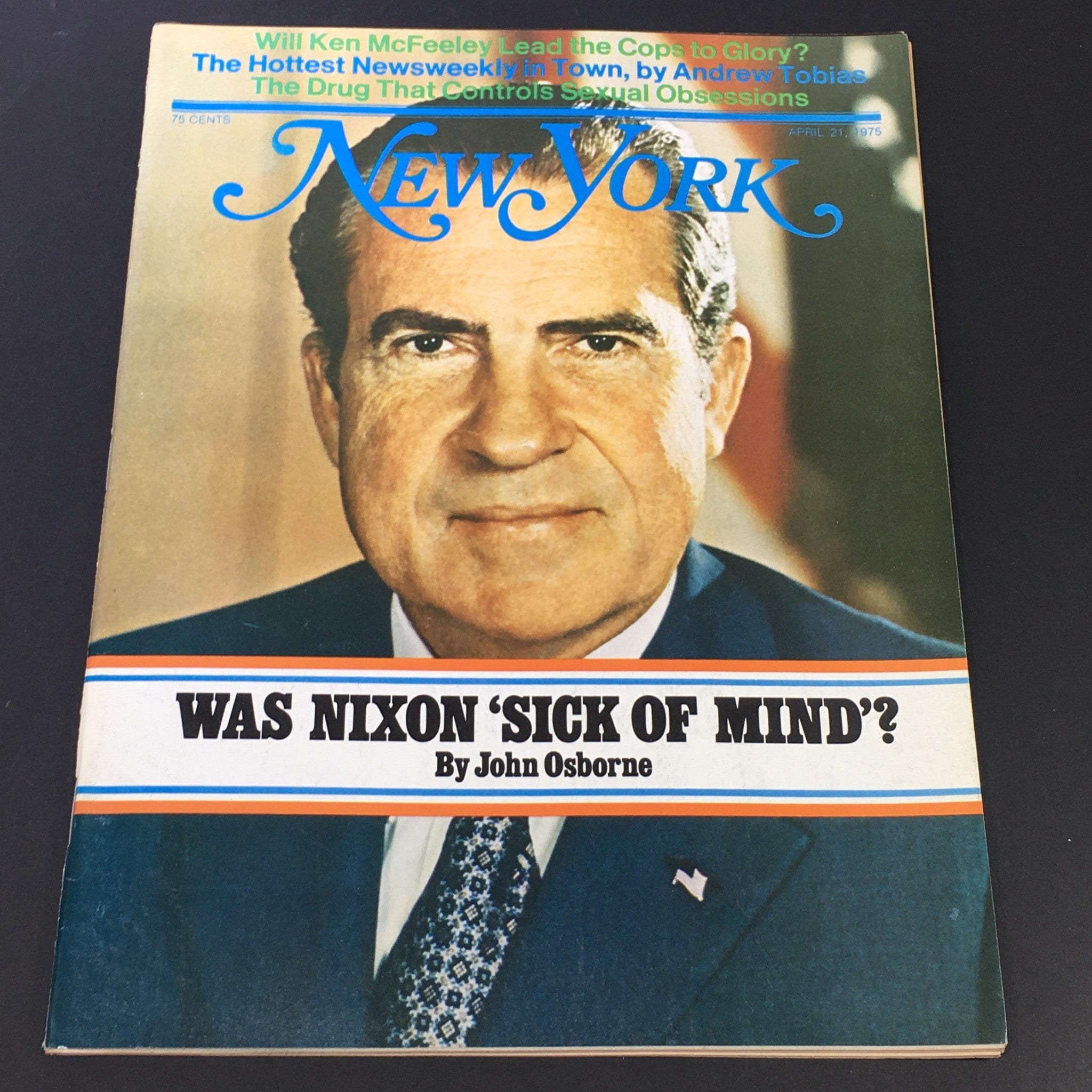 VTG New York Magazine April 21 1975 - Richard Nixon by John Osborne / Newsstand