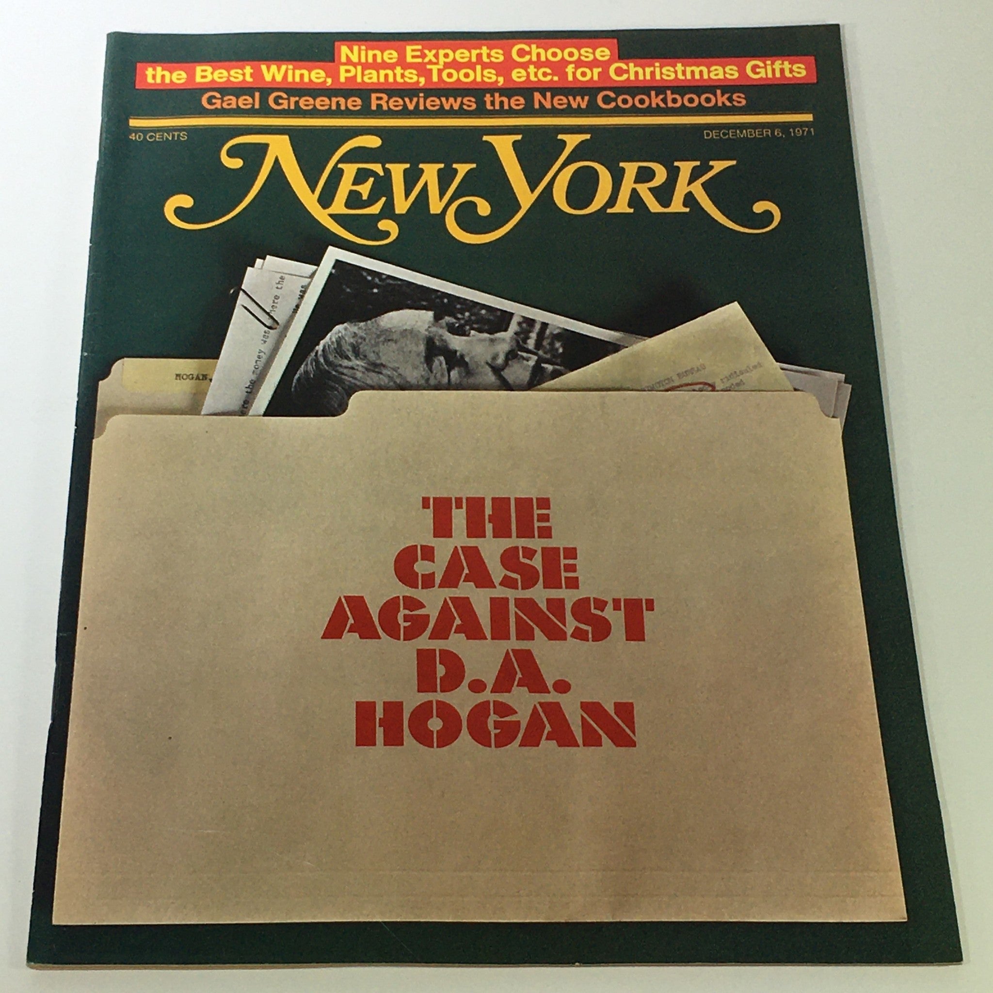 VTG New York Magazine December 6 1971 - The Case Against D.A. Hogan / Newsstand