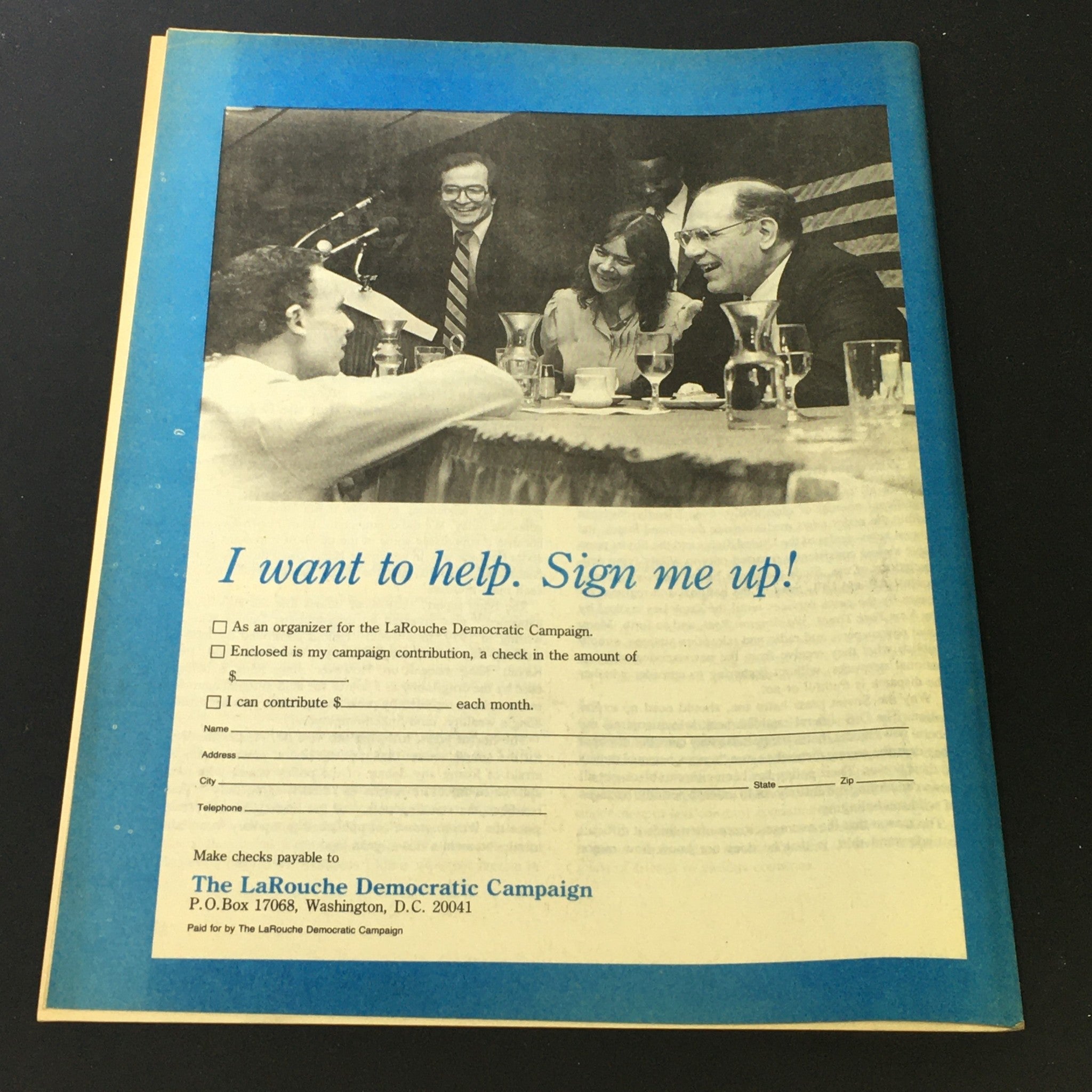 VTG The LaRouche Democratic Campaign 1986 - Candidate Lyndon LaRouche