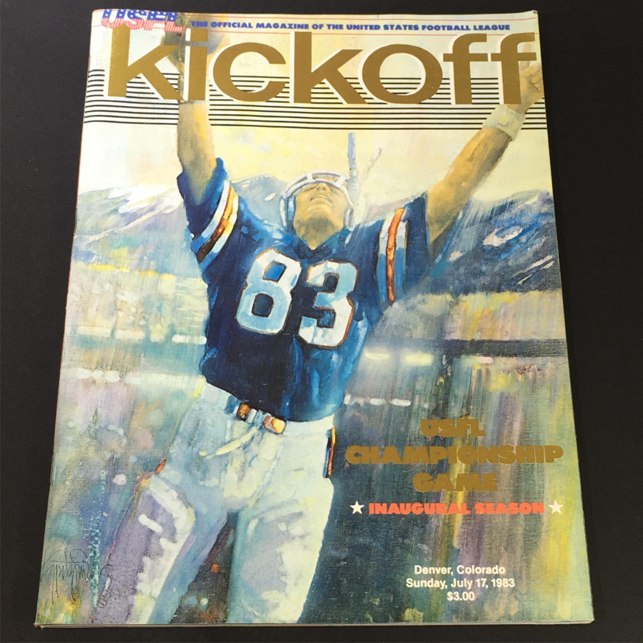 VTG USFL Kickoff Magazine July 17 1983 - USFL Championship Game Inaugural Season