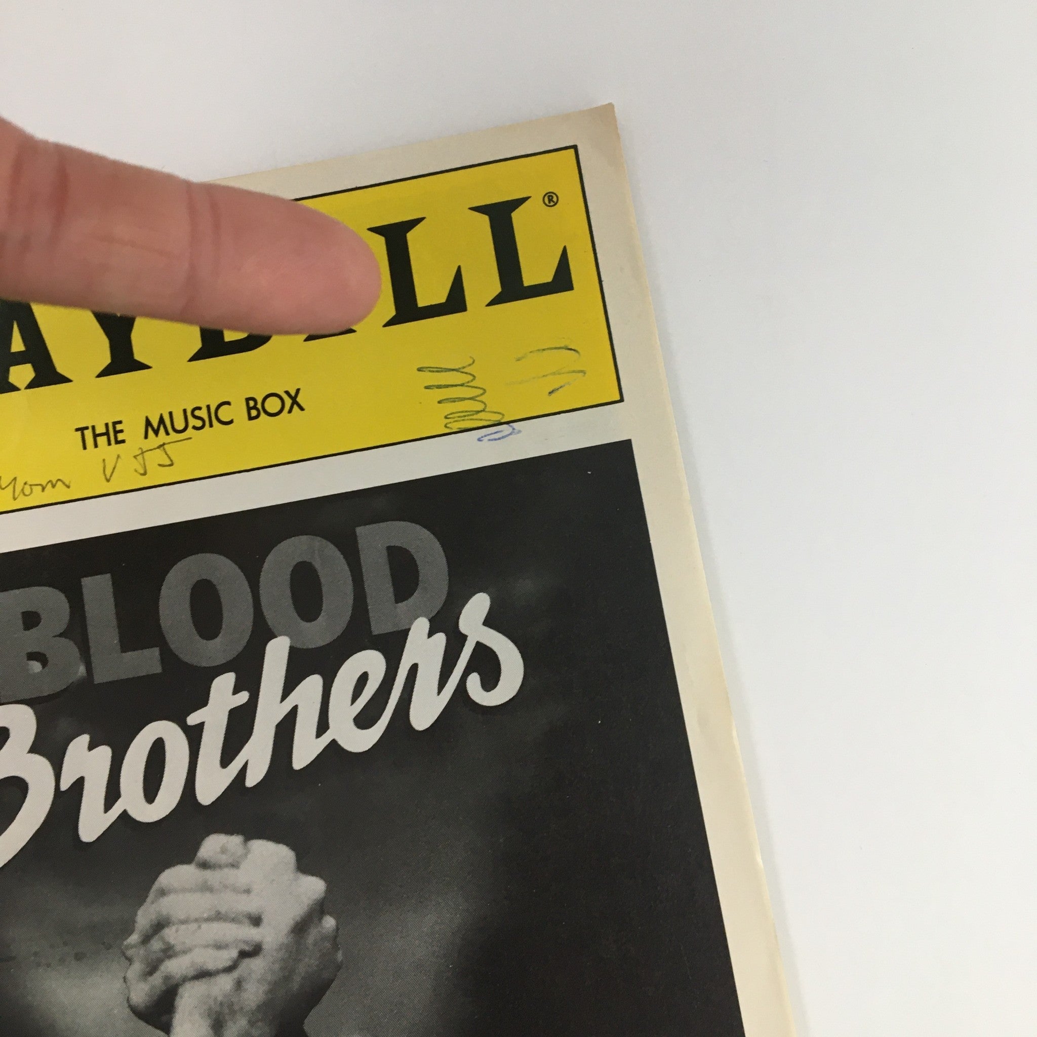 1993 Playbill The Music Box Presents Blood Brothers by Bill Kenwright Bob Tomson