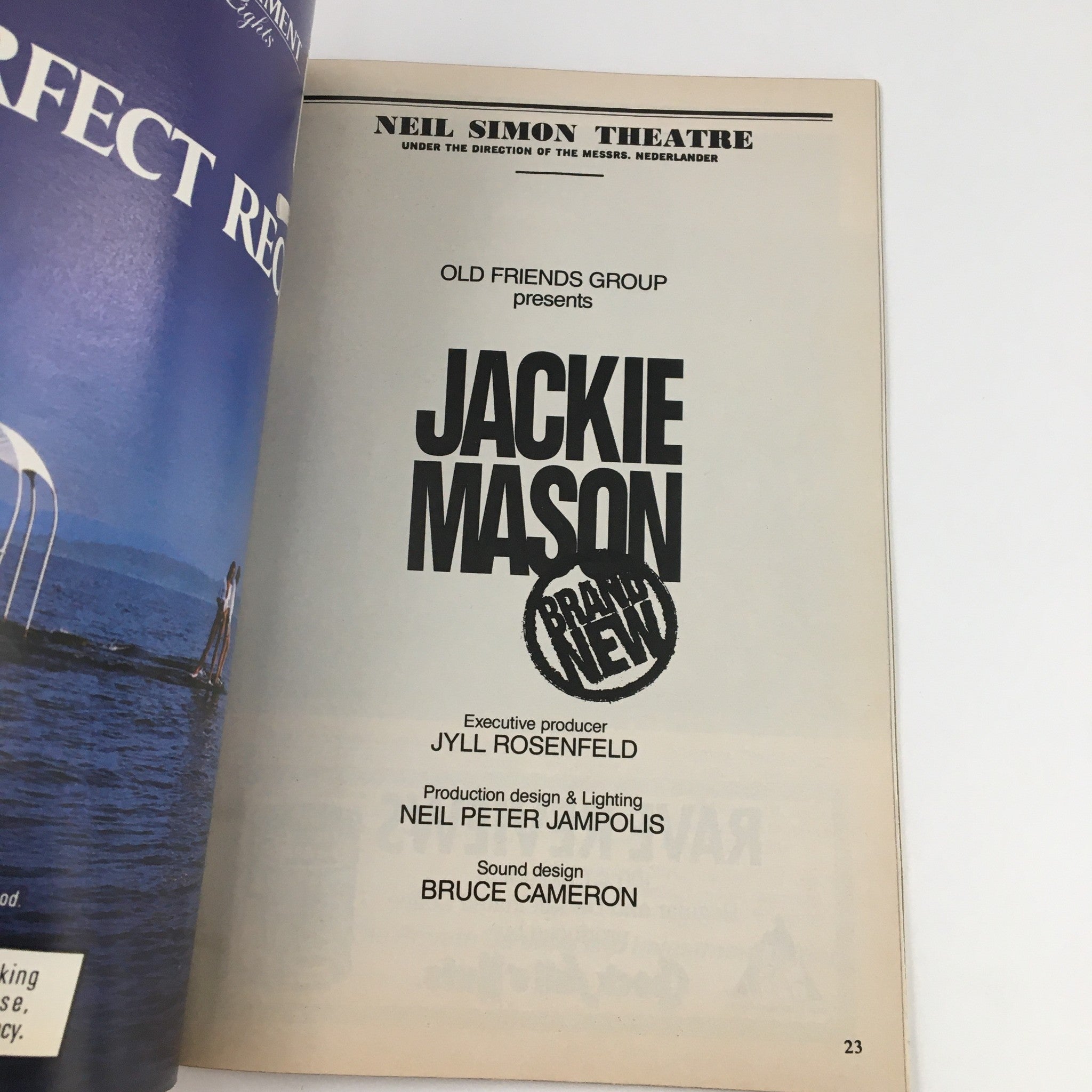 1991 Playbill Neil Simon Theatre Old Friends Group Presents Jackie Mason