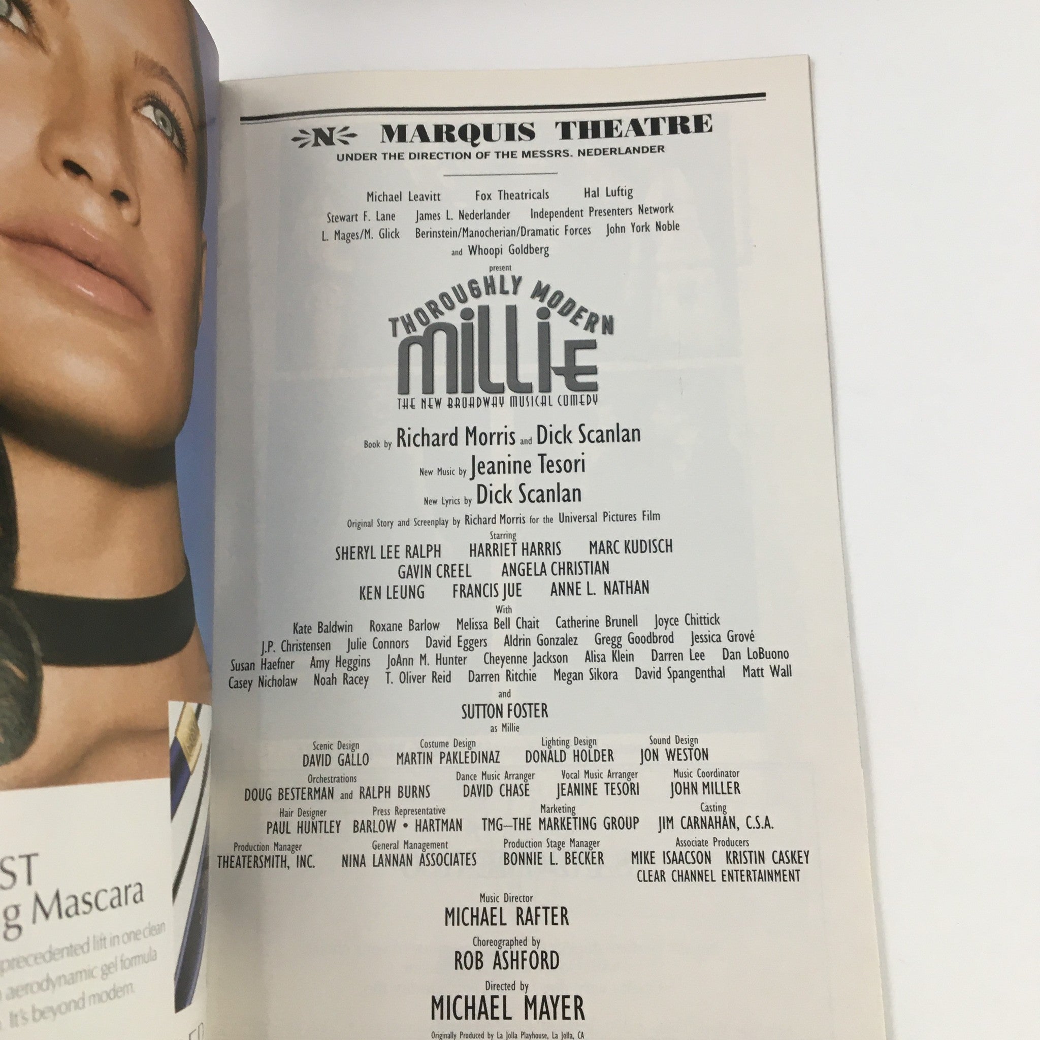 2002 Playbill Marquis Theatre Presents Thoroughly Modern Millie by Michael Mayer