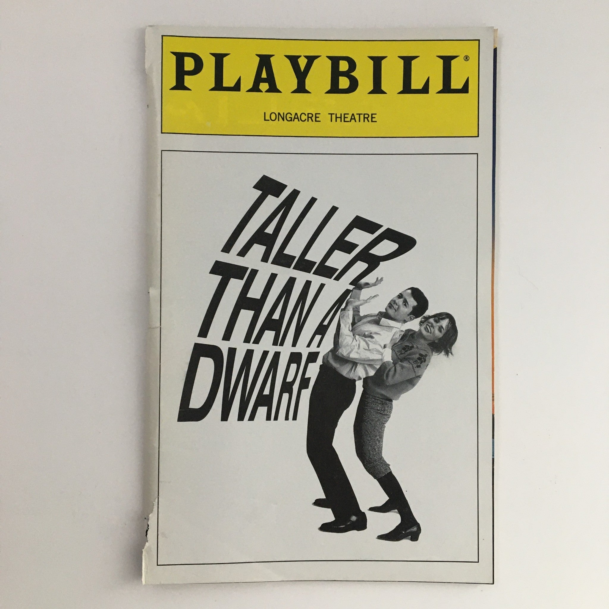 2000 Playbill Longacre Theatre Presents Taller Than A Dwarf by Elaine May